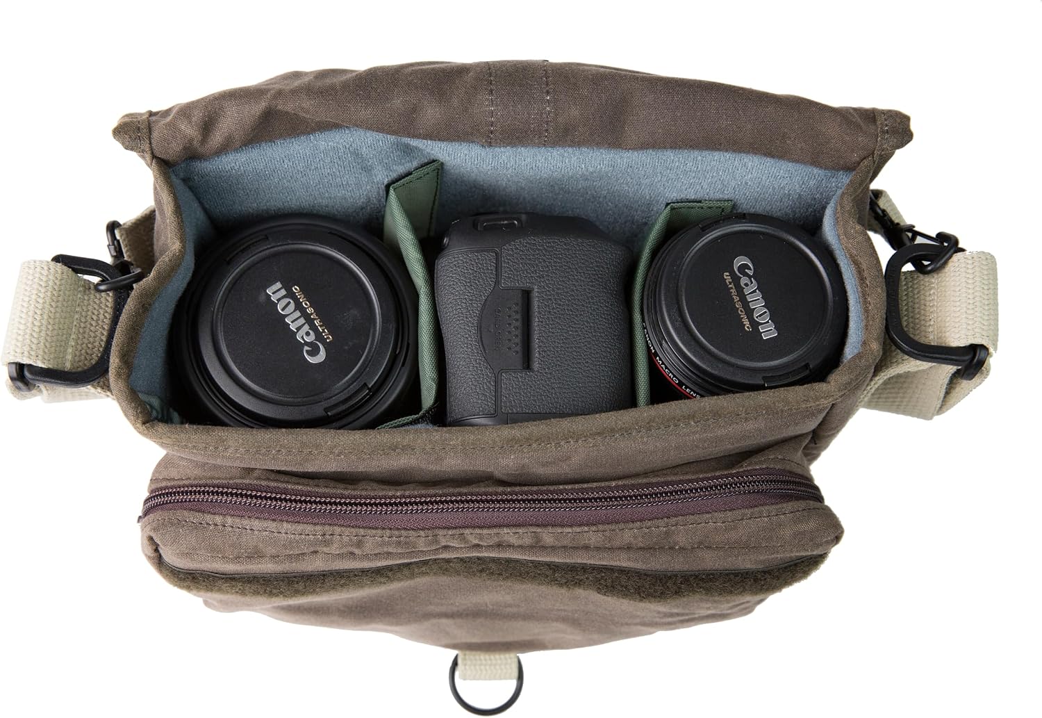 Domke F-10 Medium Shoulder Camera Bag & Travel Camera Case - EDC Bag | Breathable Material, Water Resistant, Adjustable, Durable Canvas material