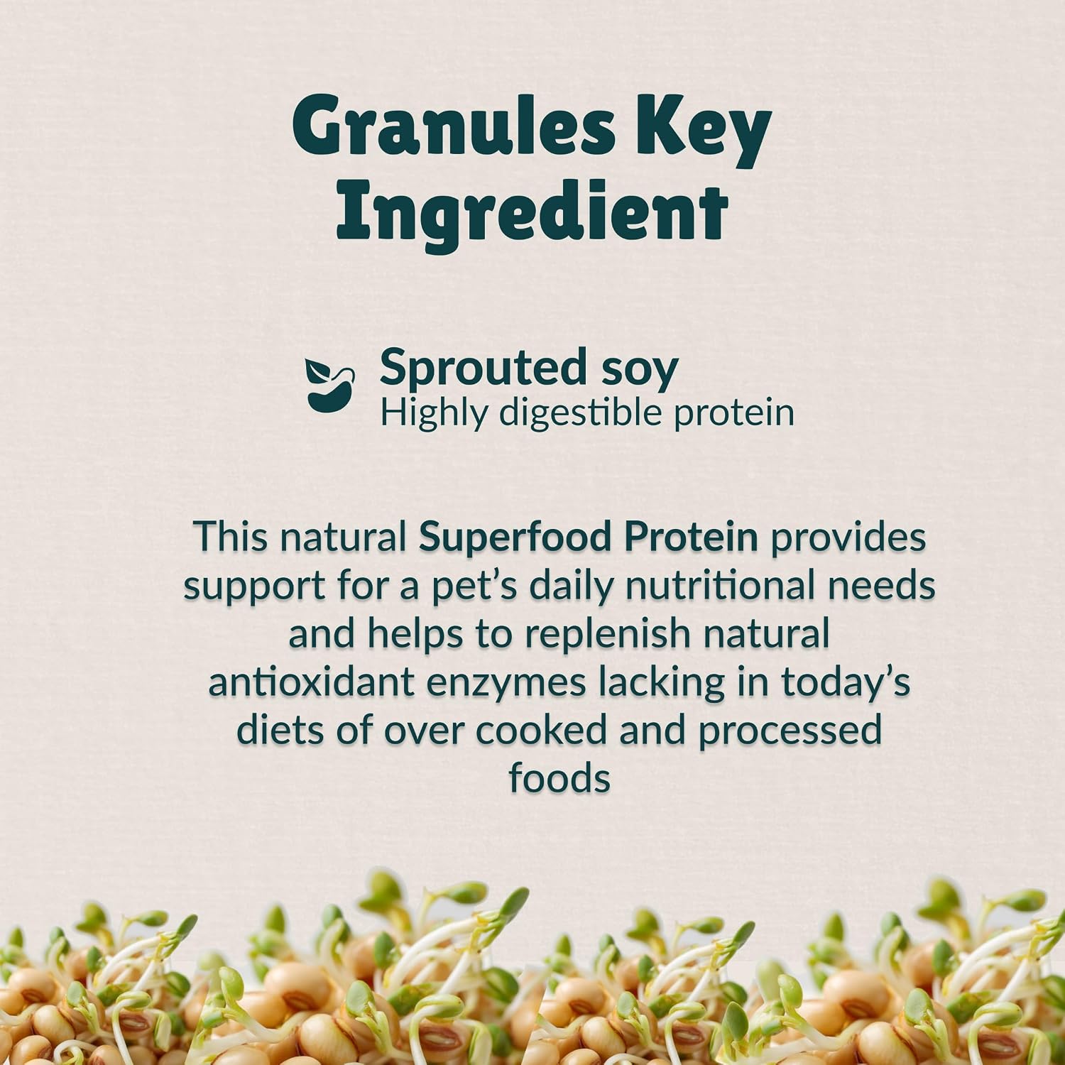 Nzymes® Sprouted Granules 2LBS for Dogs, Cats, Horses. Raw Super Food Protein and Antioxidant Nutrition. Cost Effective Food Supplement Dog Health Supplies. Supports Healthy Joints. 220 Servings. USA
