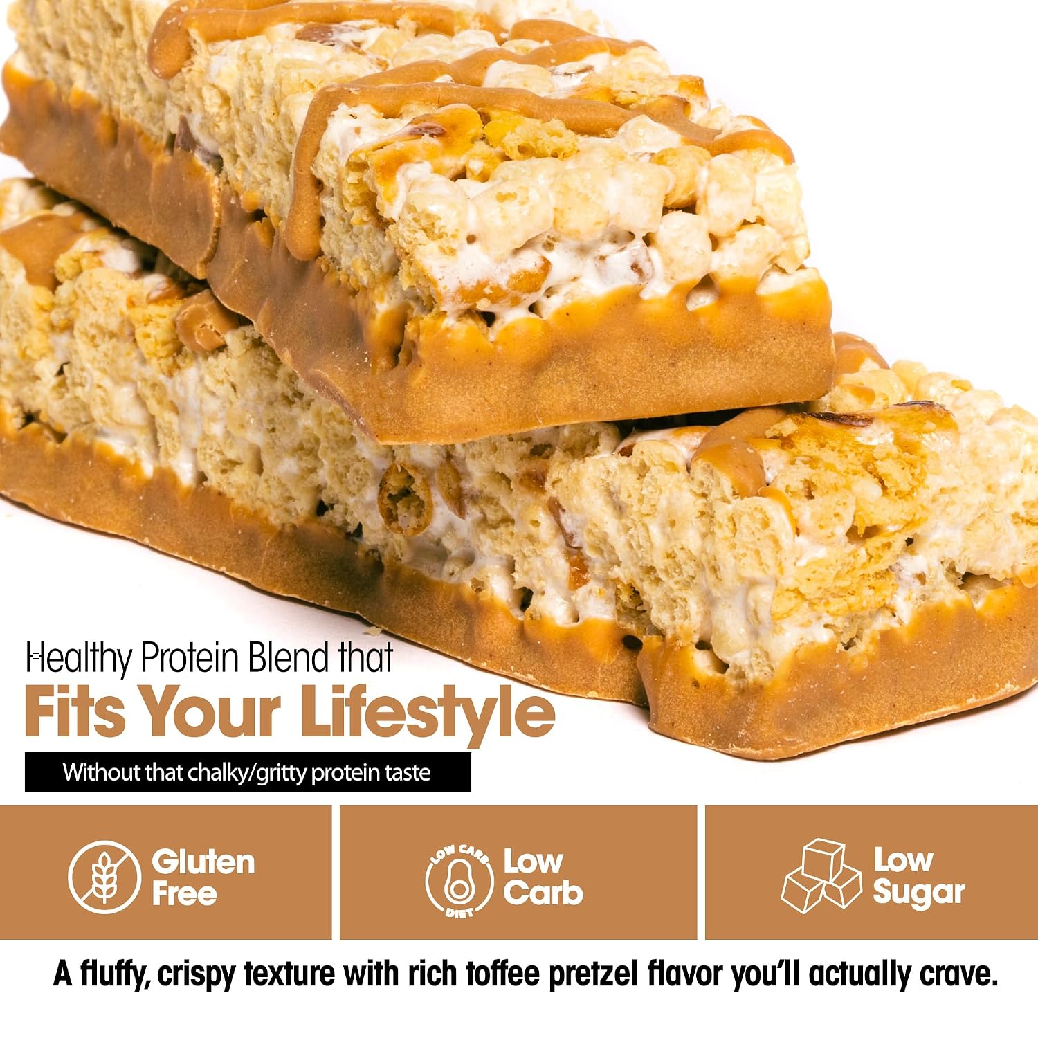 Wonderslim High Fiber Protein Bars, Low Calorie Snack – Fluffy Nutter, 7ct | 15g Protein, 7g Fiber – Gluten-Free, Low Sugar, Protein Snack Bars for Hunger & Craving Control, Weight Management Support