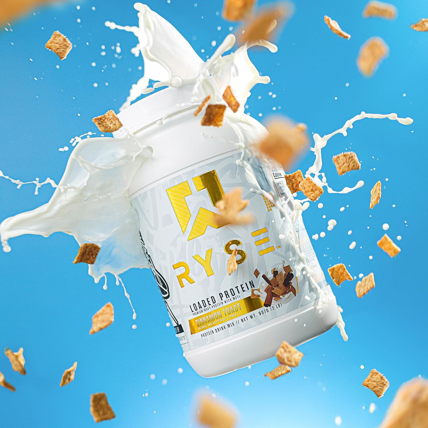 RYSE Loaded Protein Powder - Peanut Butter Cup - 25g Whey Protein Isolate & Concentrate with Prebiotic Fiber & MCTs - Low Carb, Low Sugar