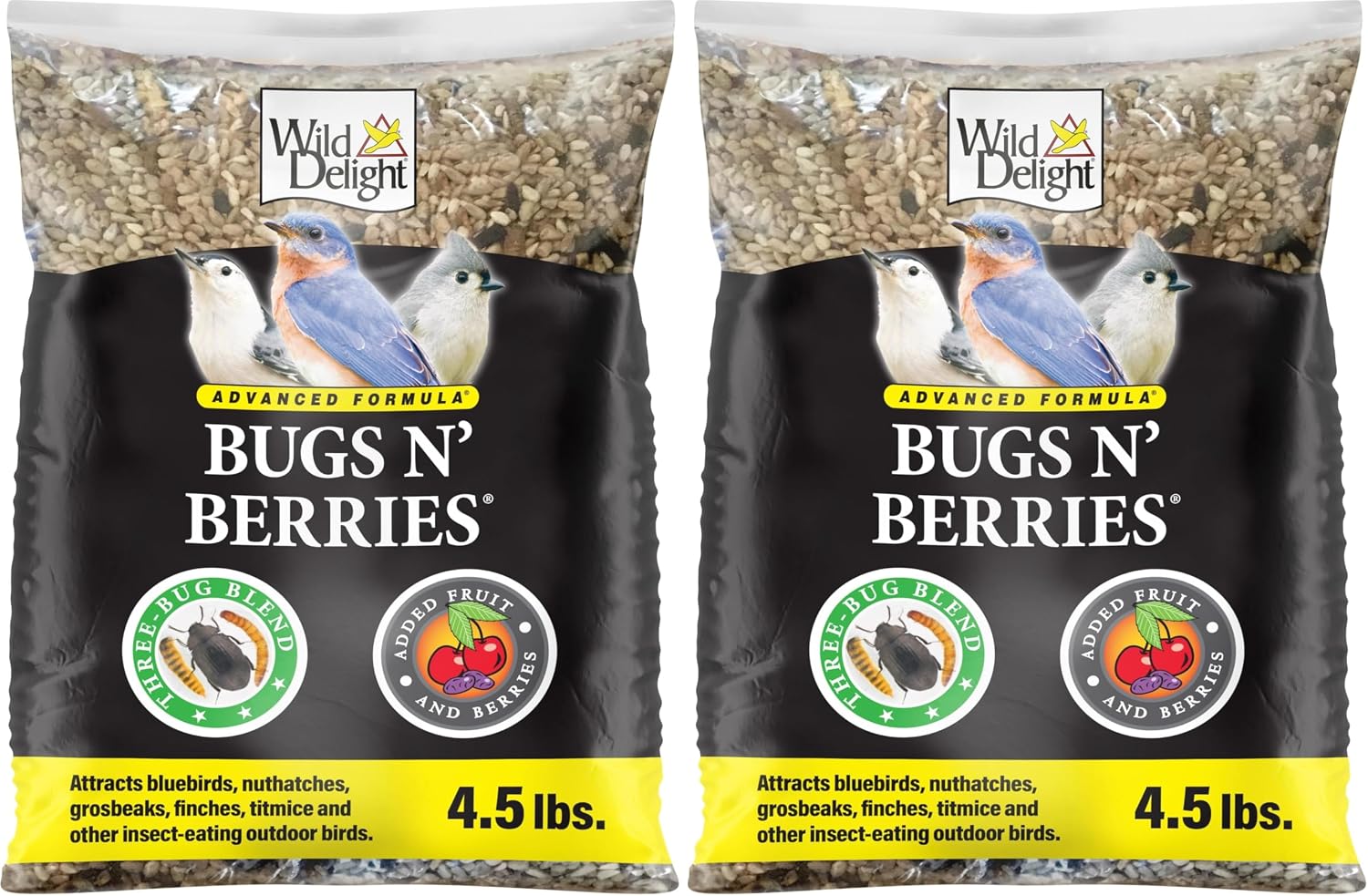 Wild Delight Deck, Porch N' Patio No Waste Bird Food, 5 lb, (374050)