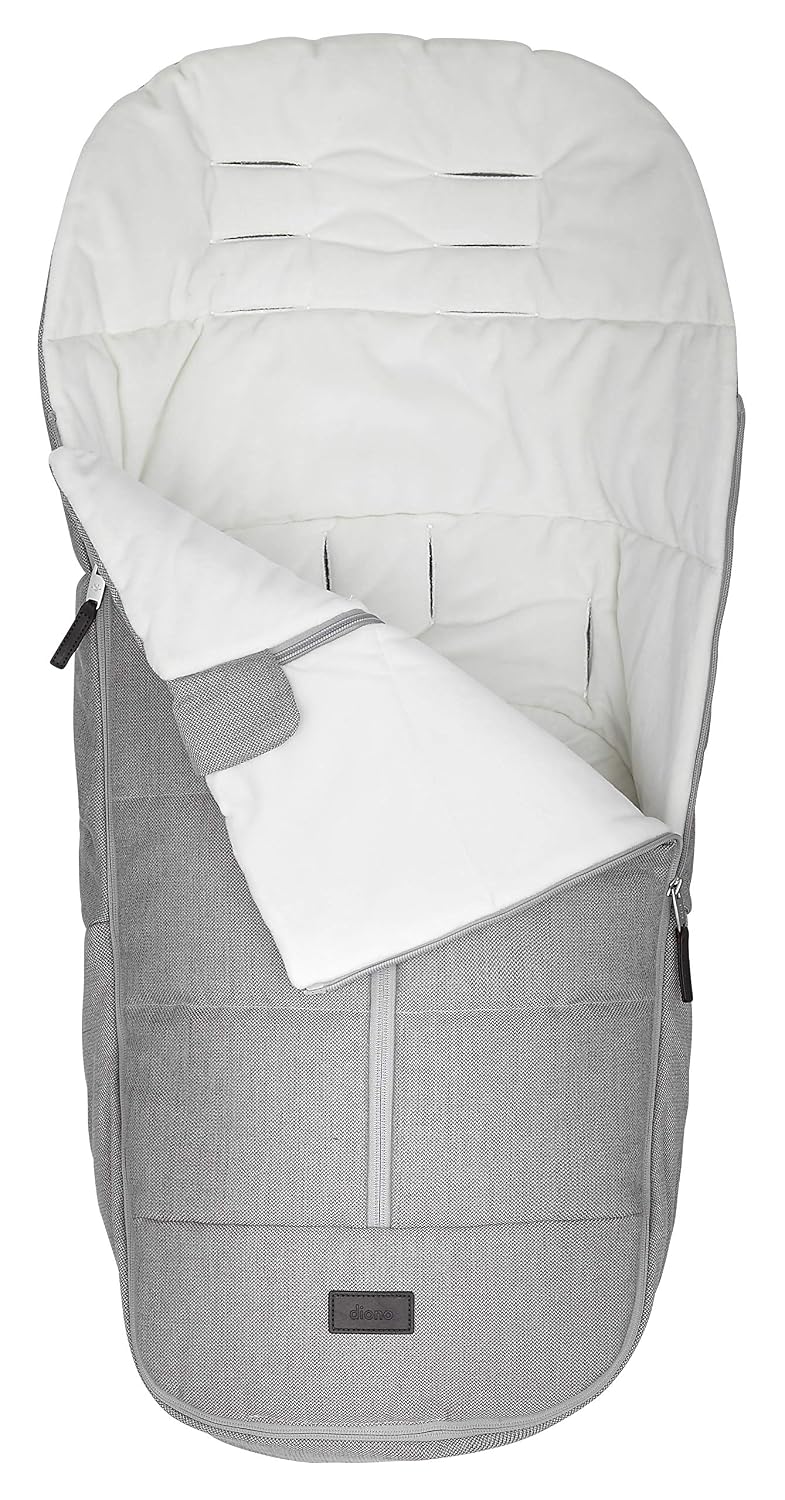 Diono Quantum Classic All Weather Footmuff To Protect Your Baby in Car Seats & Strollers, Light Grey Cube