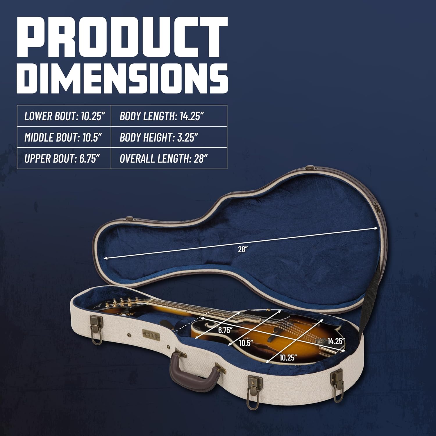 Gator Cases Journeyman Series Deluxe Wood Case for Resonator Style Acoustic Guitars (GW-JW RESO)