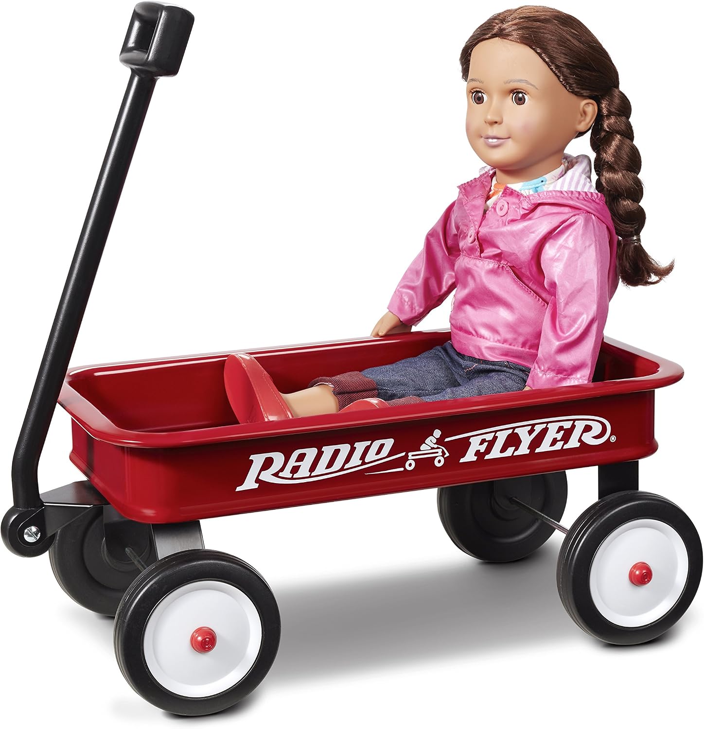 Radio Flyer Mini Classic Red Wagon for Kids, 12.5" Toy Wagon Ages Aged 1.5+ | Play-Size Version of the Classic, Durable Rolling Wheels & Steel Body, Working Handle, Toys, Crafts & Gift Displays