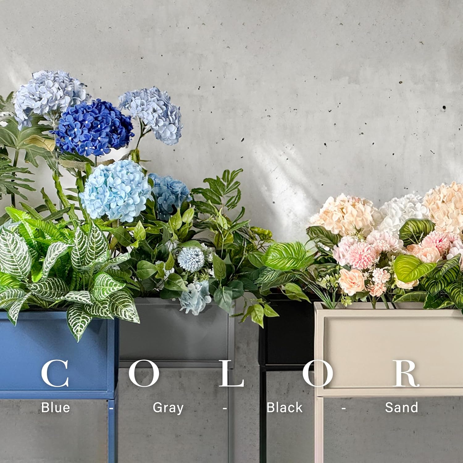 Cocoyard Metal Elevated Planter Box - 28" Raised Garden Bed with Legs for Indoor and Outdoor - Tall Rectangle Planter with Felt Liner