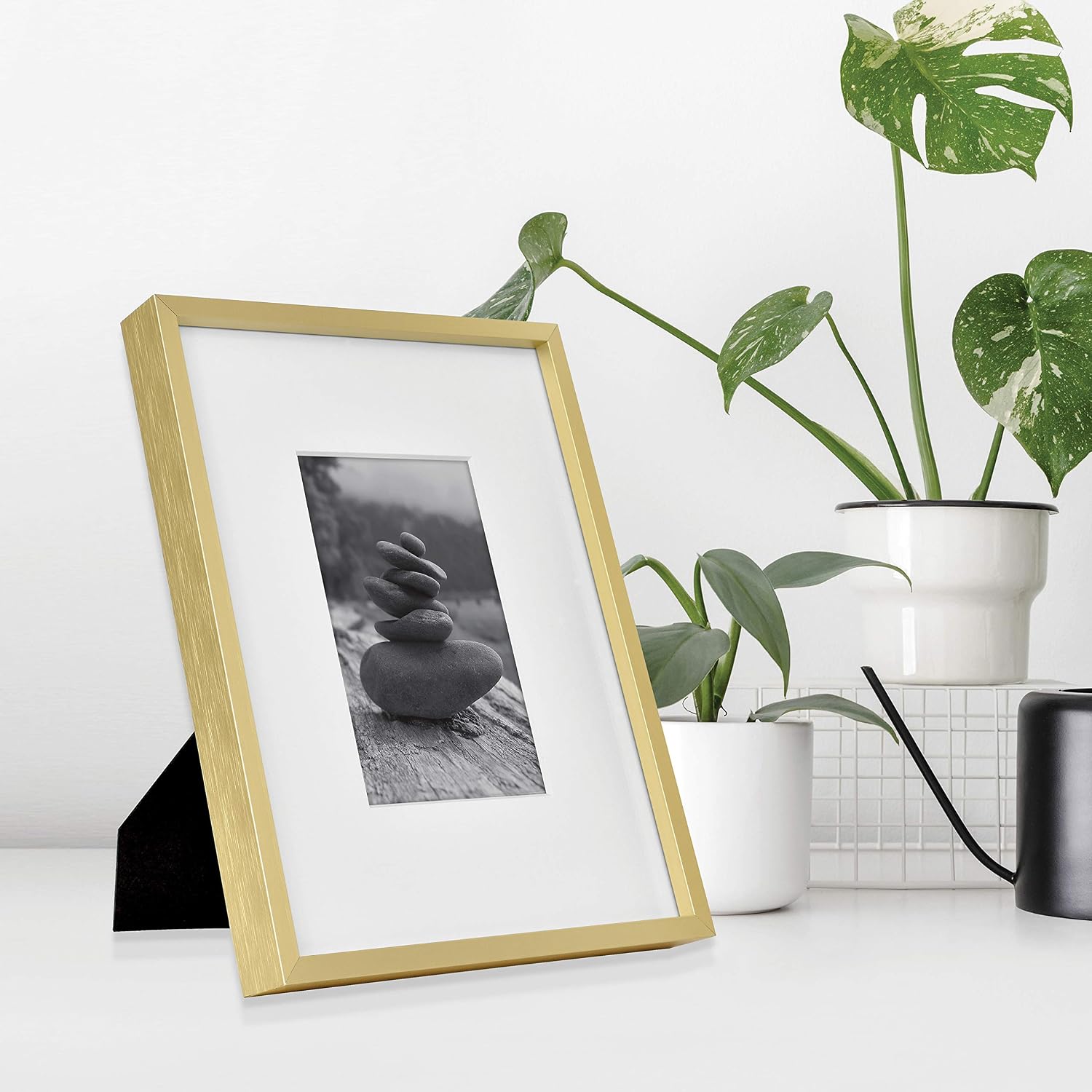 MCS Master & Co. Foundry Metal Picture Frame, 12x12 Matted to 8x8