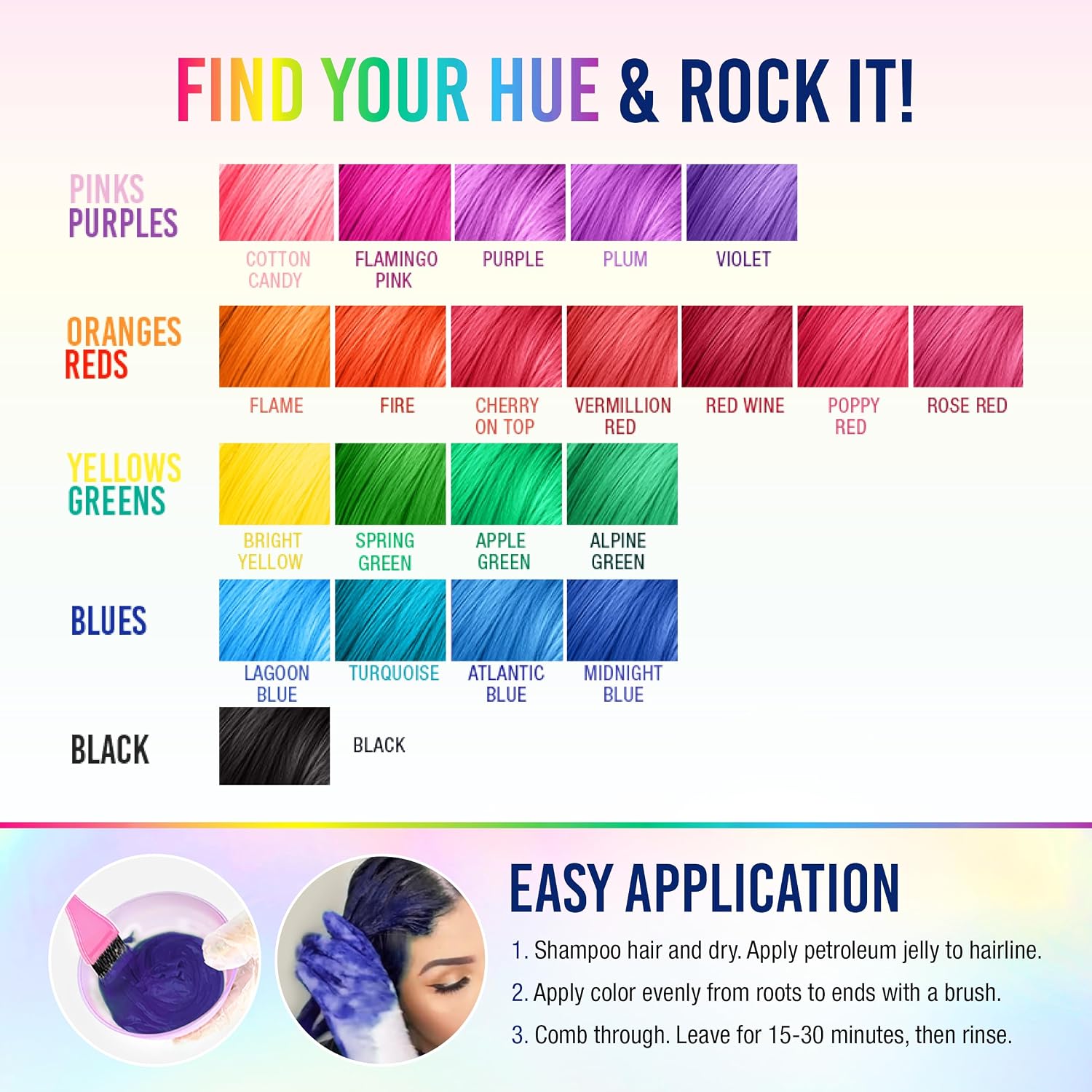 Punky Colour Flamingo Pink Semi Permanent Hair Color – Vibrant Pink Hair Dye, Vegan & Cruelty-Free Conditioning Formula, Lasts Up to 35 Washes, 3.5 fl oz