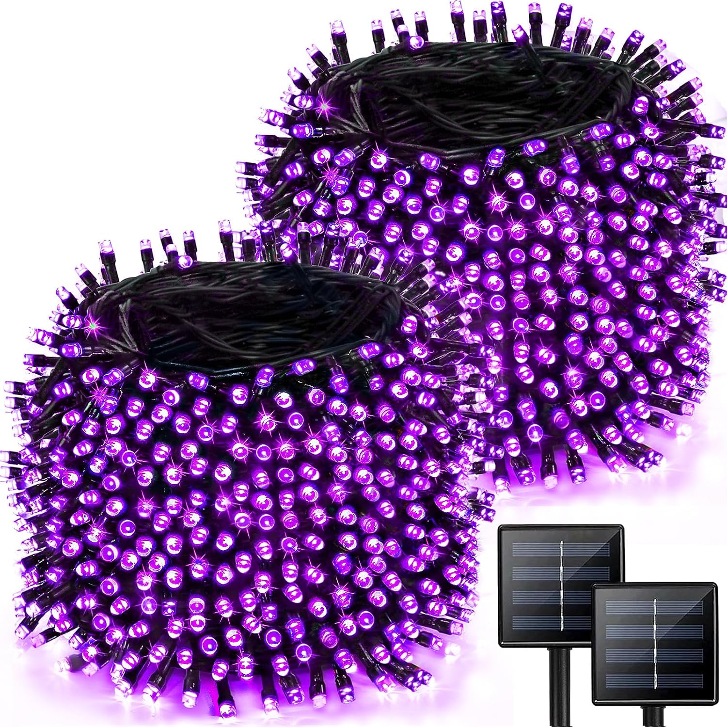 Solar String Lights Outdoor 2 Pack 170FT 480 LED Christmas Light Warm White