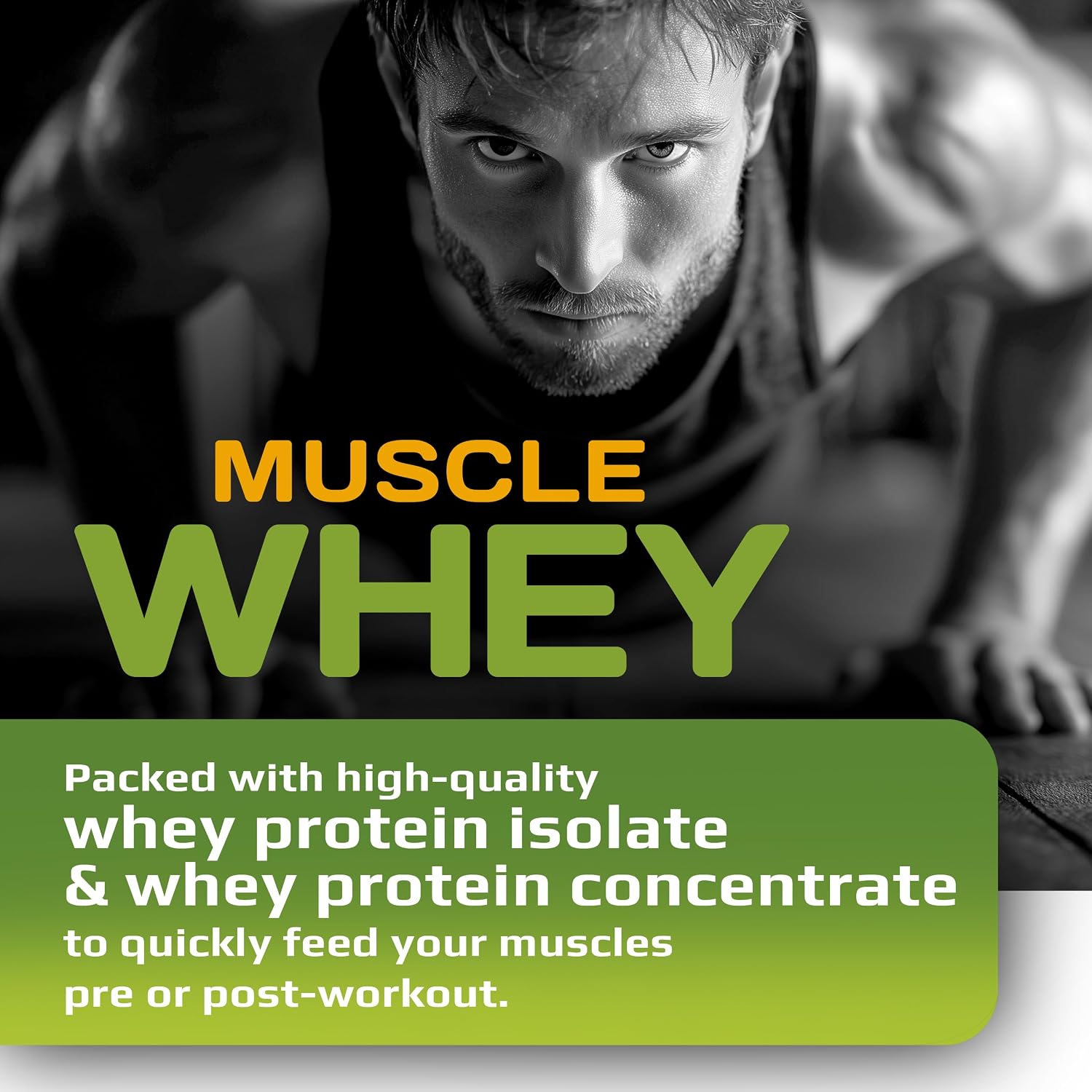 MFL Muscle Whey Protein l 28g of Protein l 8g BCAAs l Keto Friendly l Low Carbs l 5 lbs. (Vanilla Bean)