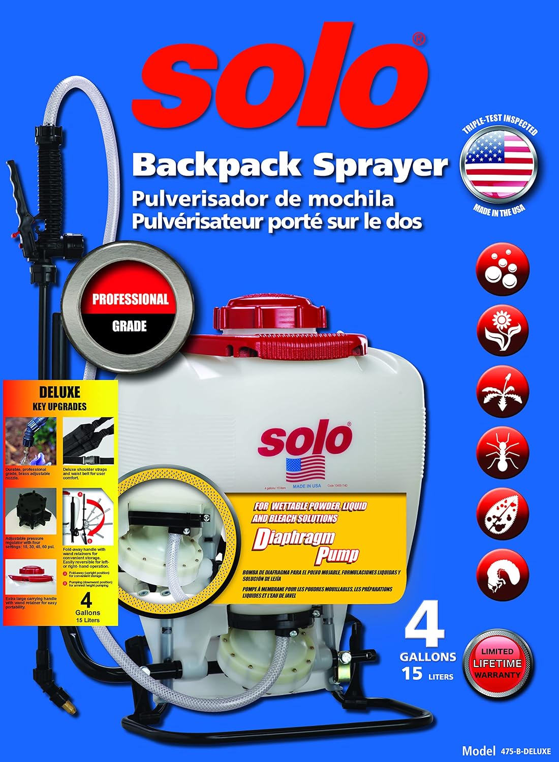 Solo 475-B-DELUXE 4-Gallon Backpack Sprayer