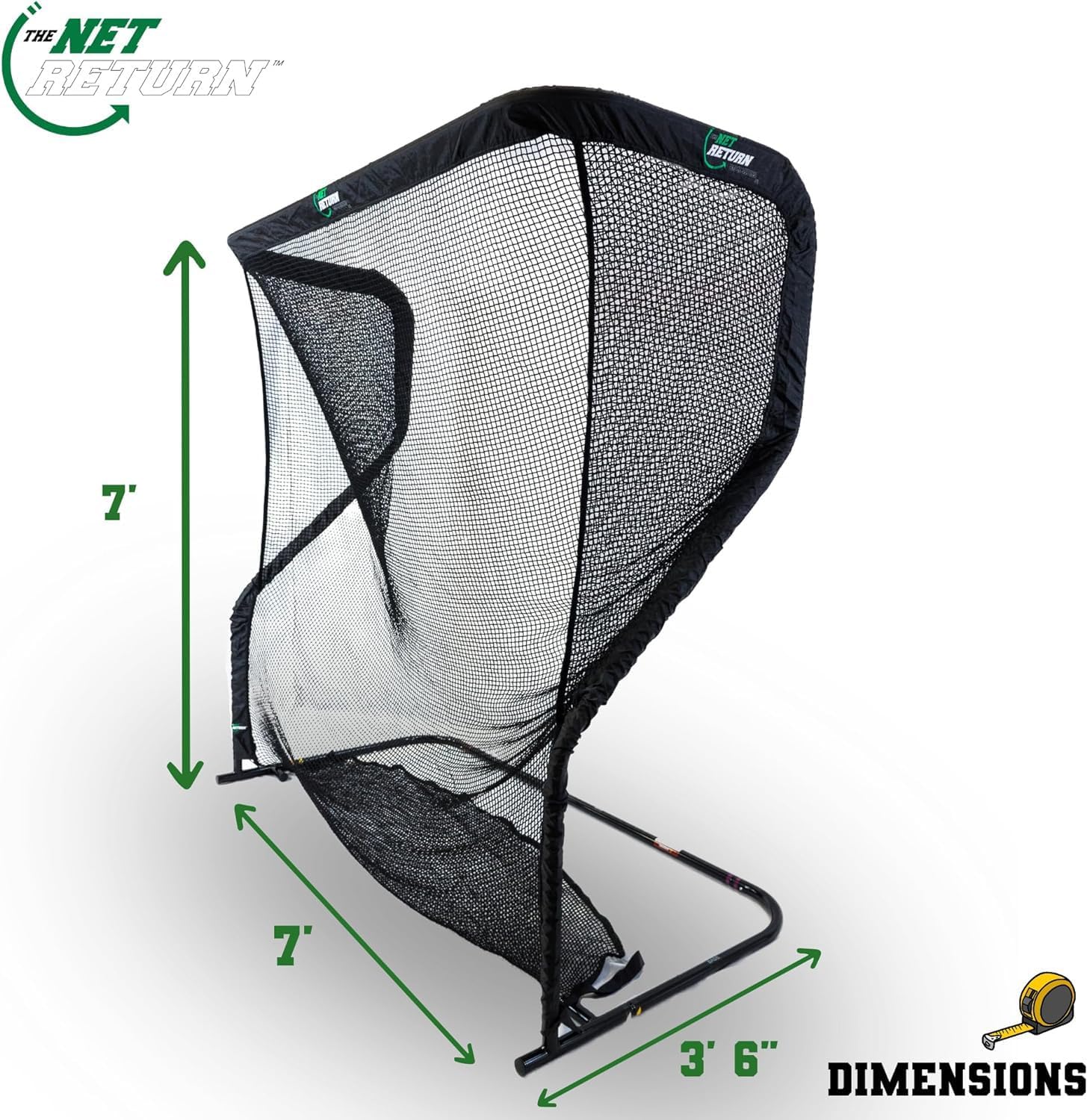FlightScope Mevo Launch Monitor with The Net Return Home Series V2 Golf Net | 8 Swing Data Parameters, Skills Games, Video Capture, Swing Training | Indoor and Outdoor