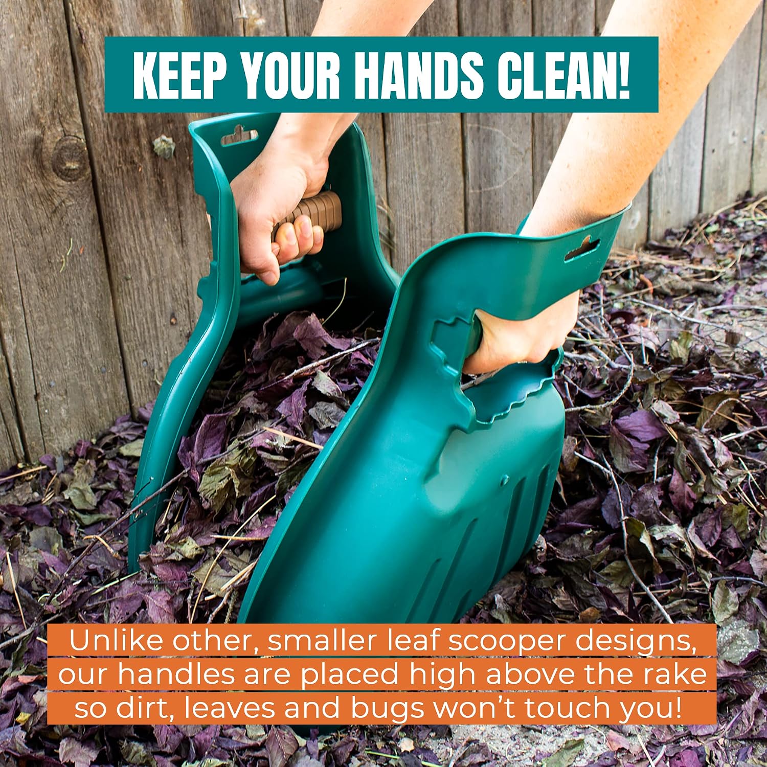 MEKKAPRO Hand Rake Leaf Claws V2.0, Large Garden Grabbers, 1 Pair(2pcs) | Sturdy Ergonomic Grip Leaf Scoops And Leaf Rake Claws