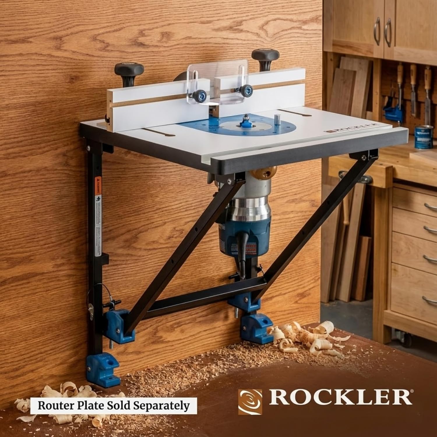 Rockler Convertible Benchtop Table w/ 4 Configurations for Woodworking | Benchtop Router Table – Versatile Routing Station – Router Table –