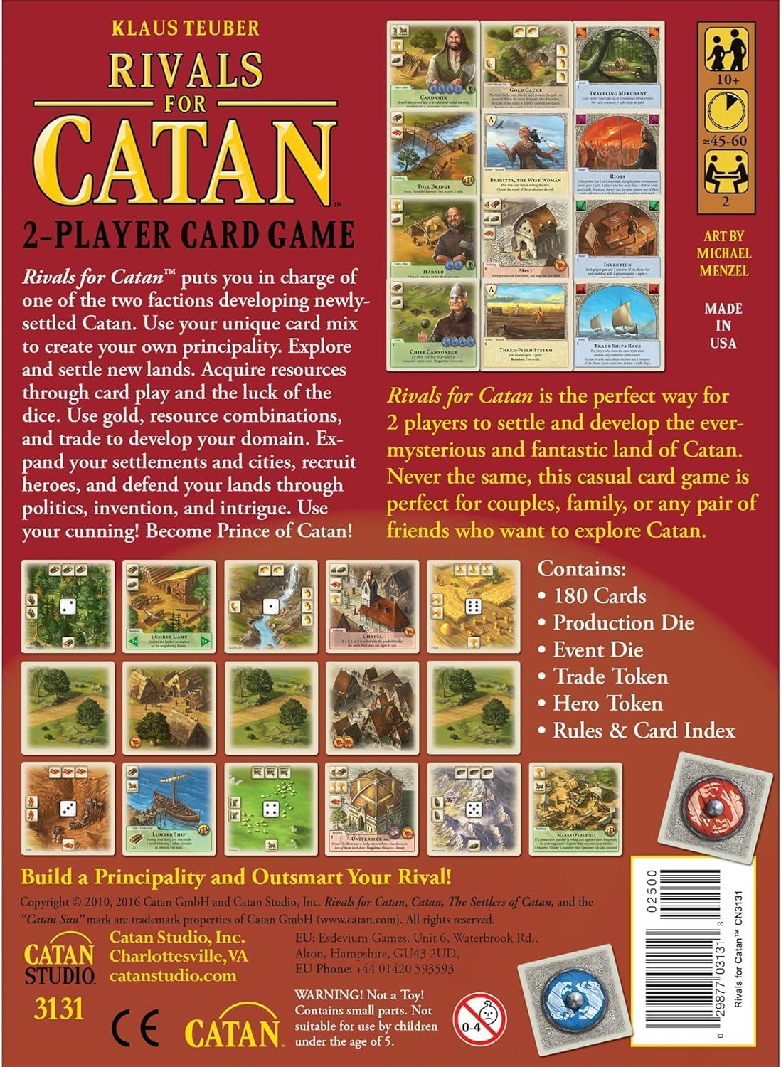 CATAN Rivals for CATAN Card Game - Build, Trade and Conquer! Strategy Game, Family Fun for Kids and Adults, Ages 10+, 2 Players