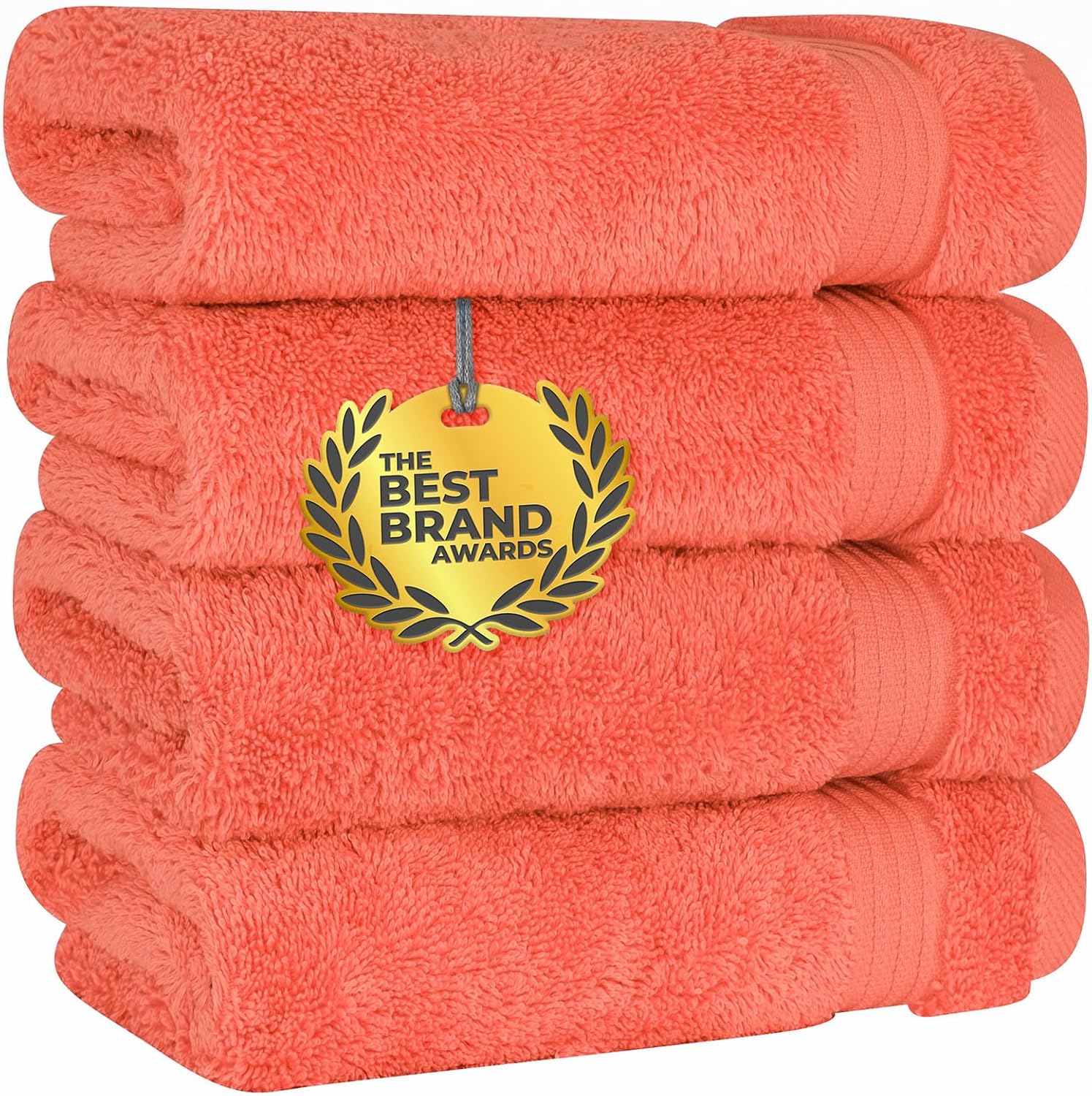 Cotton Paradise Towel Set of 6, 2 Bath Towels, 2 Hand Towels and 2 Washcloths Towels for Bathroom Sets, Smoke Gray