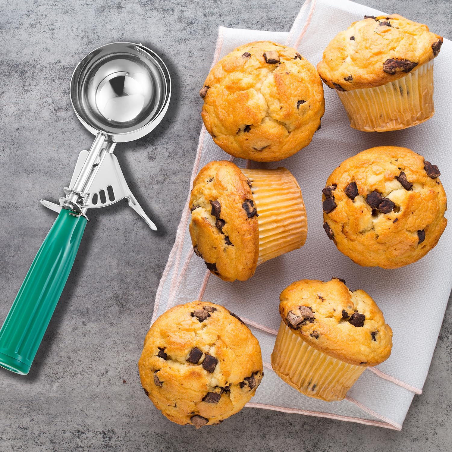 Saebye Cookie Scoop Set, Ice Cream Scoop Set, Cookie Scoops for Baking, Multiple Size Large-Medium-Small Size Disher