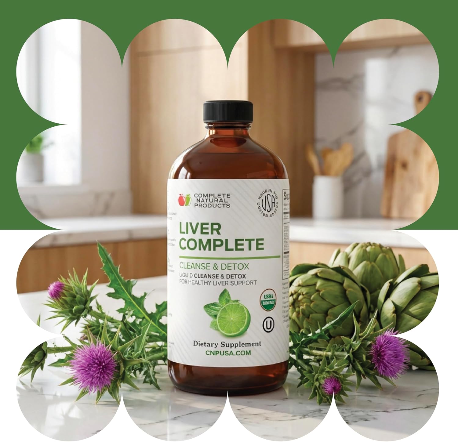 CNP | Liver Complete Liquid 8oz - Milk Thistle Chanca Piedra Detox Aid | Organic liver cleanse liquid with milk thistle, dandelion and chanca piedra for detox support and easy absorbing herbal aid