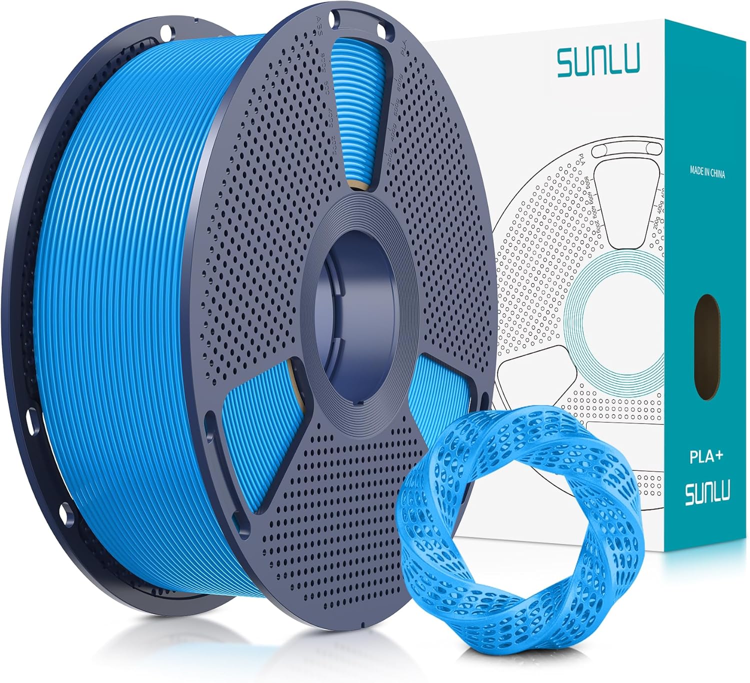 SUNLU PLA Plus Filament 1.75mm White 1KG