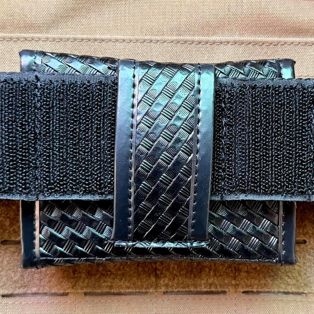 ROCOTACTICAL Flat Latex Glove Pouch, Basketweave Glove Holder for Duty Belt