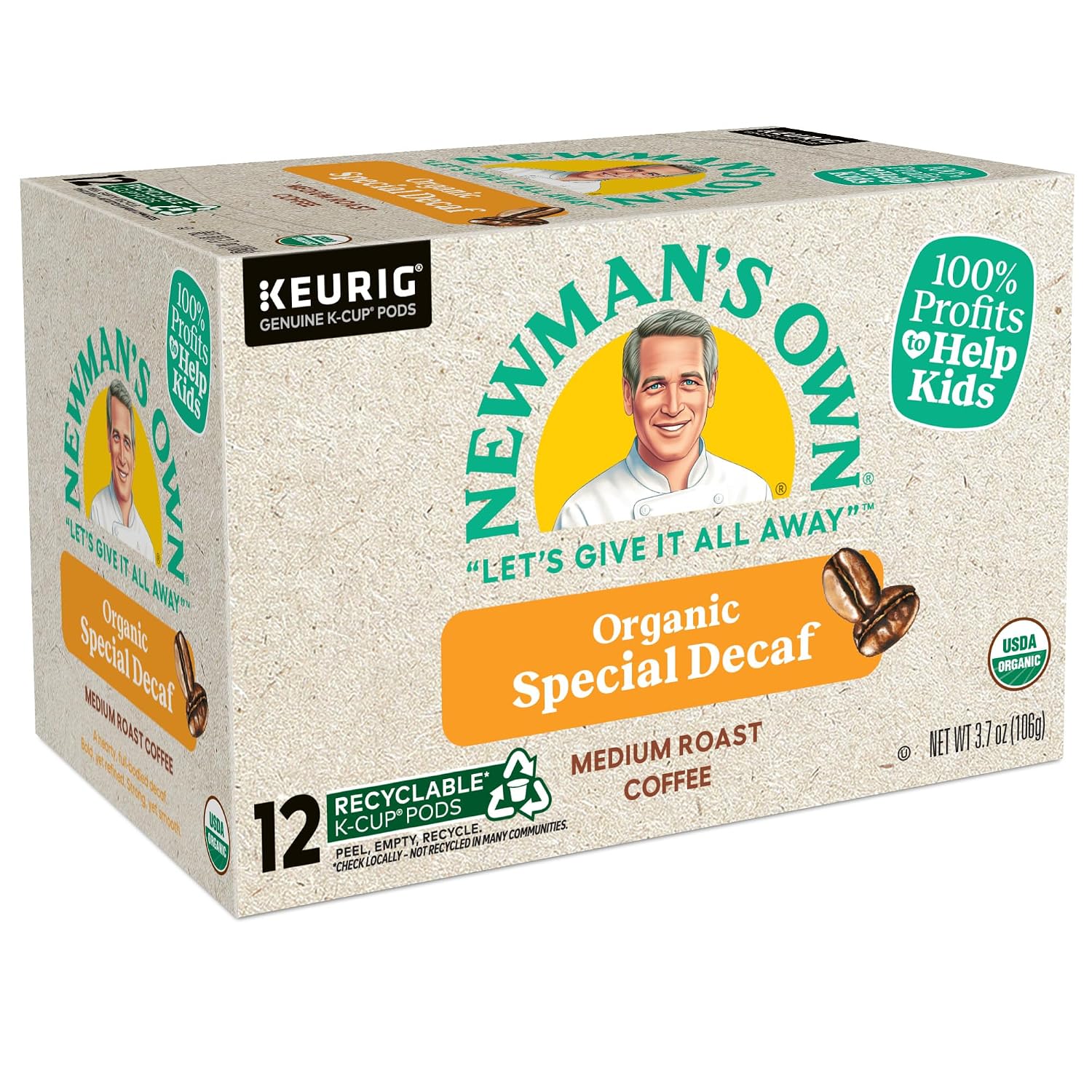 Newman's Own Organics Special Blend Keurig Single-Serve K-Cup Pods, Medium Roast Coffee, 96 Count