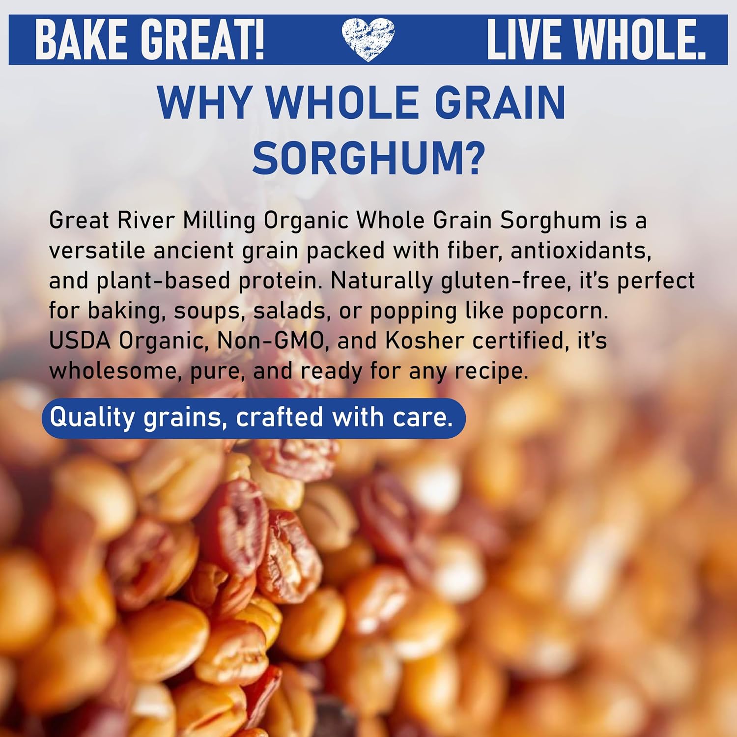 Great River Milling Whole Grain Sorghum, 25 lb