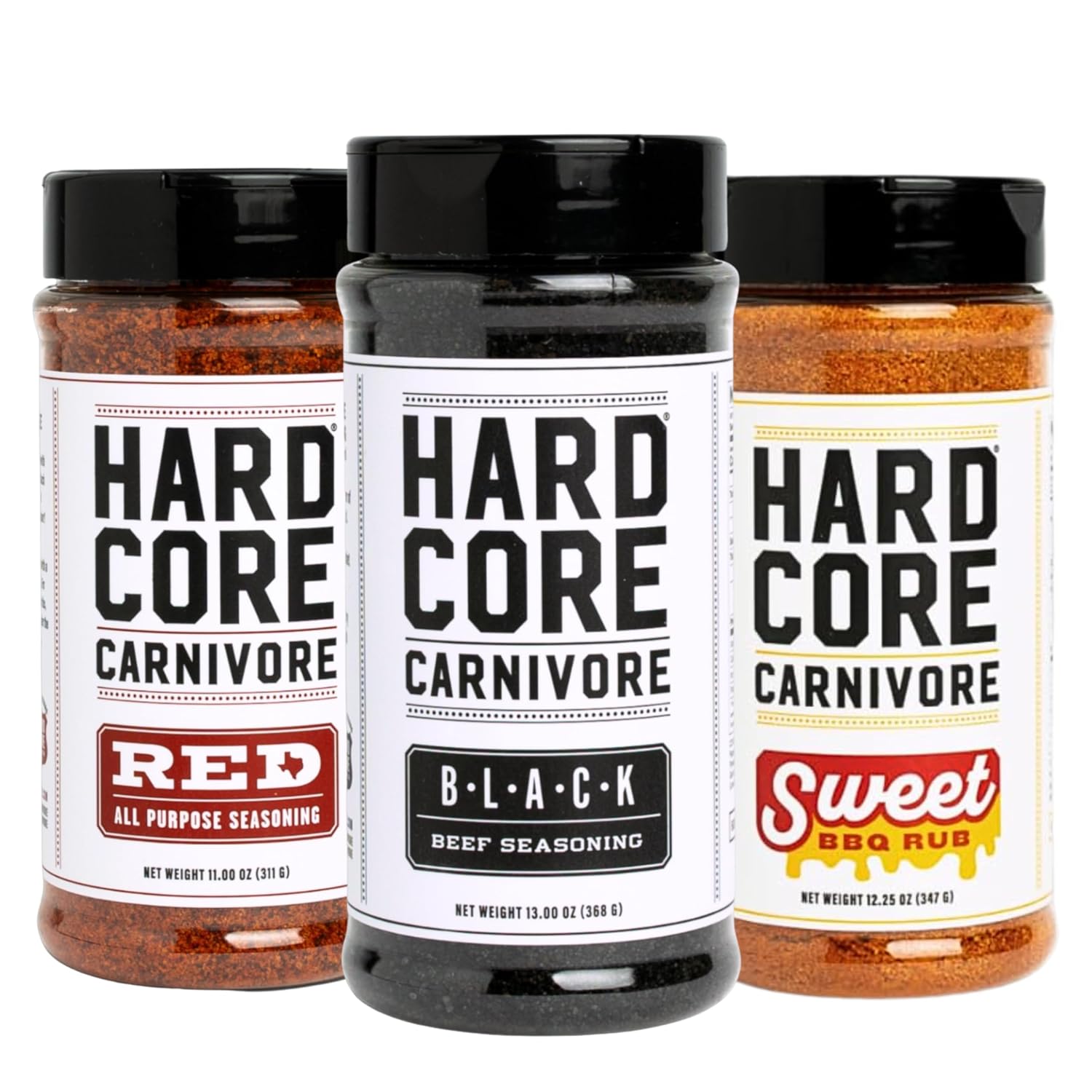 Hardcore Carnivore Black | All-Purpose Beef Seasoning Rub, 13oz Shaker