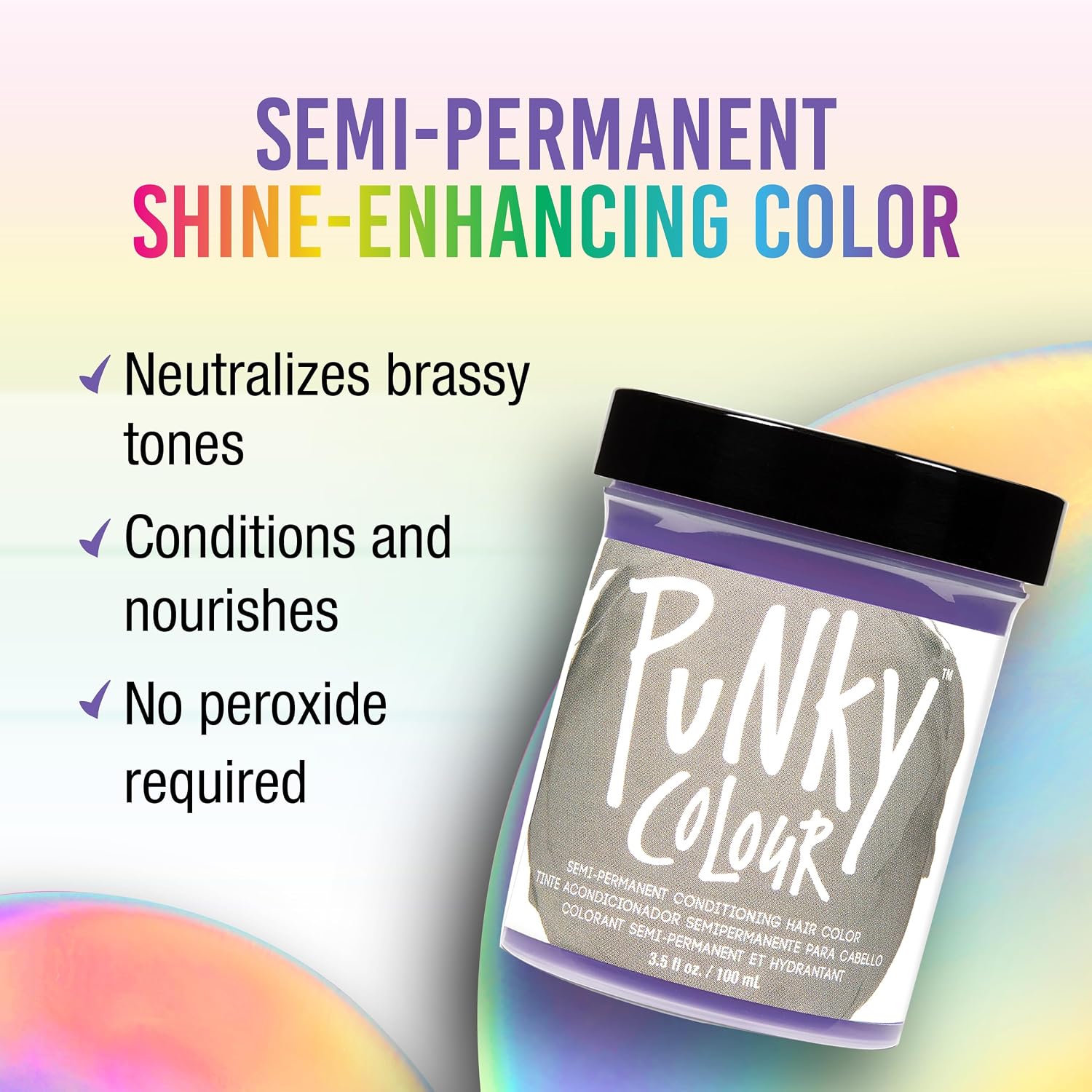 Punky Colour Flamingo Pink Semi Permanent Hair Color – Vibrant Pink Hair Dye, Vegan & Cruelty-Free Conditioning Formula, Lasts Up to 35 Washes, 3.5 fl oz