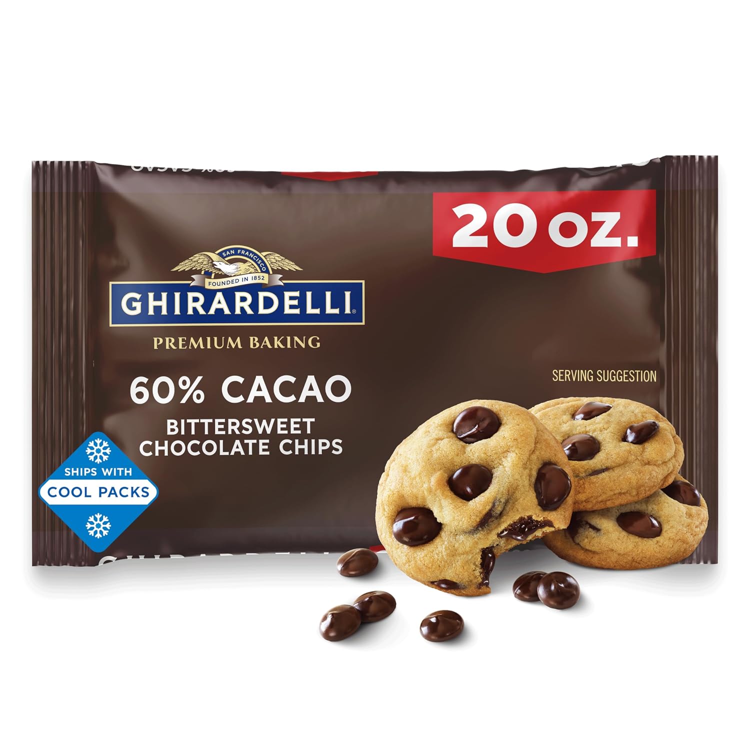 Ghirardelli, Baking Chips Semi Sweet, 12 Ounce