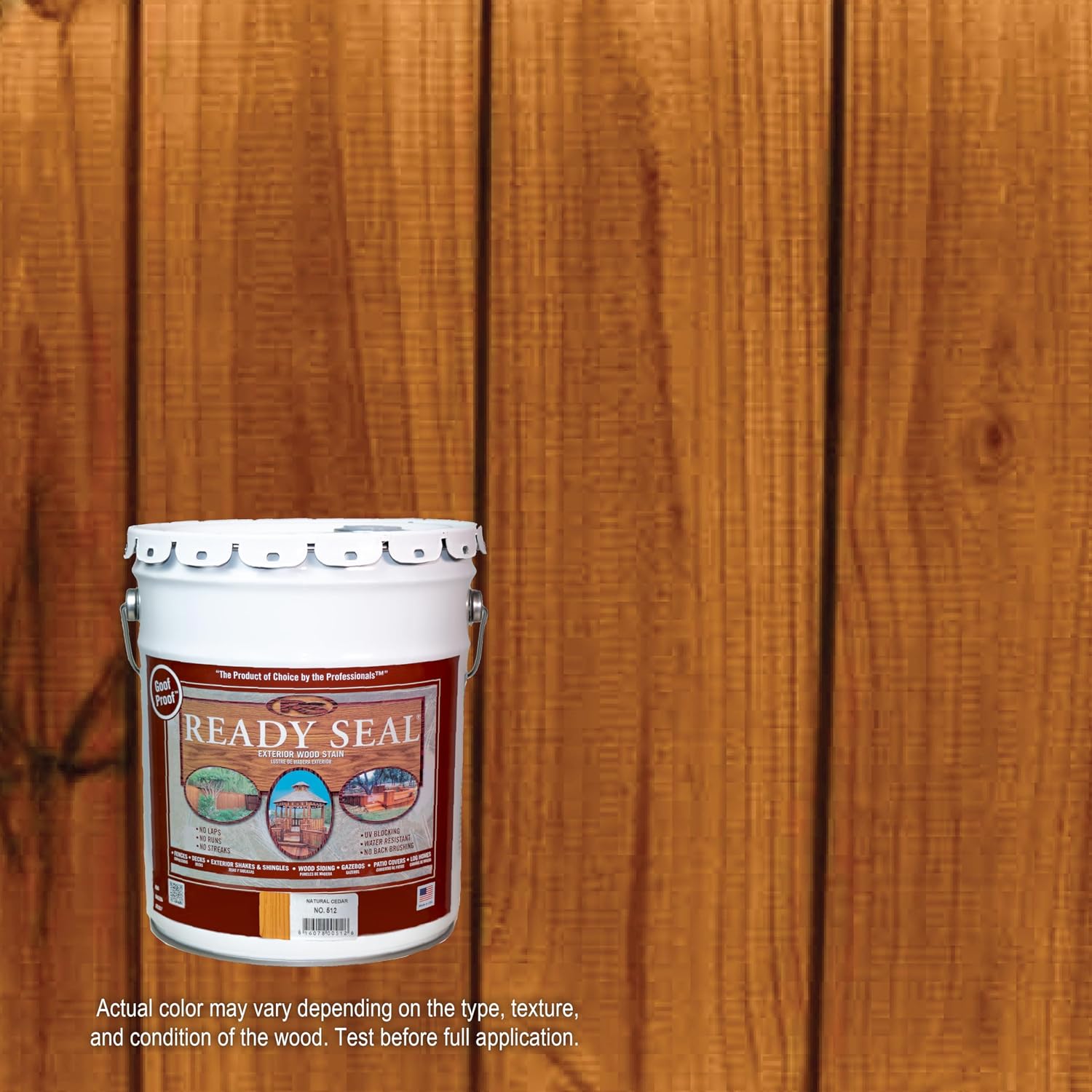Ready Seal 7966104 5 gal Pail Exterior Wood Stain & Sealer, Light Oak