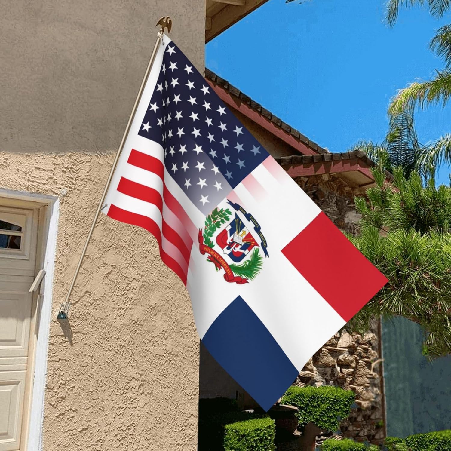 Nicaragua Nicaraguan And American Flag America USA 3x5 Ft Indoor Outdoor Decor Banner National Flags for Garden Yard Car Outside Decoration