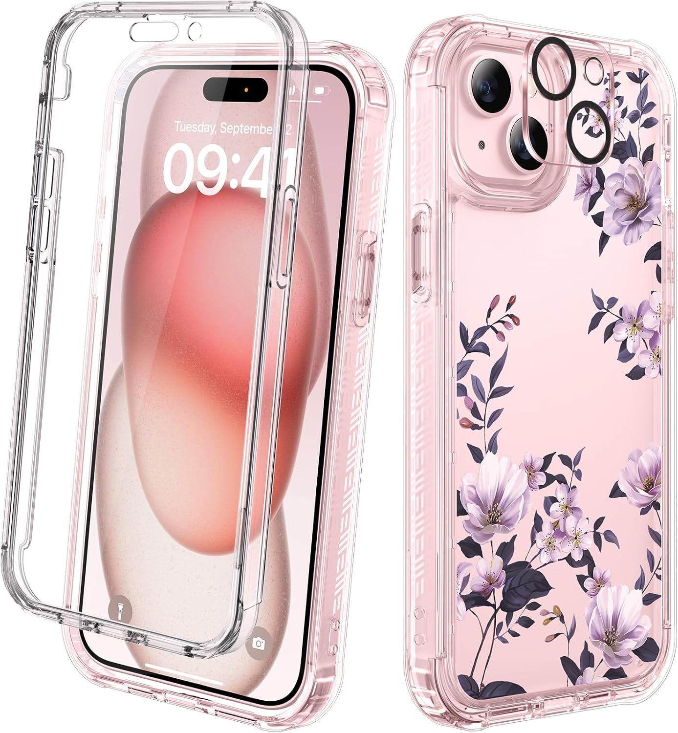 Diaclara Designed for iPhone 12 Mini Case, Full Body Rugged with Built-in Touch Sensitive Anti-Scratch Screen Protector