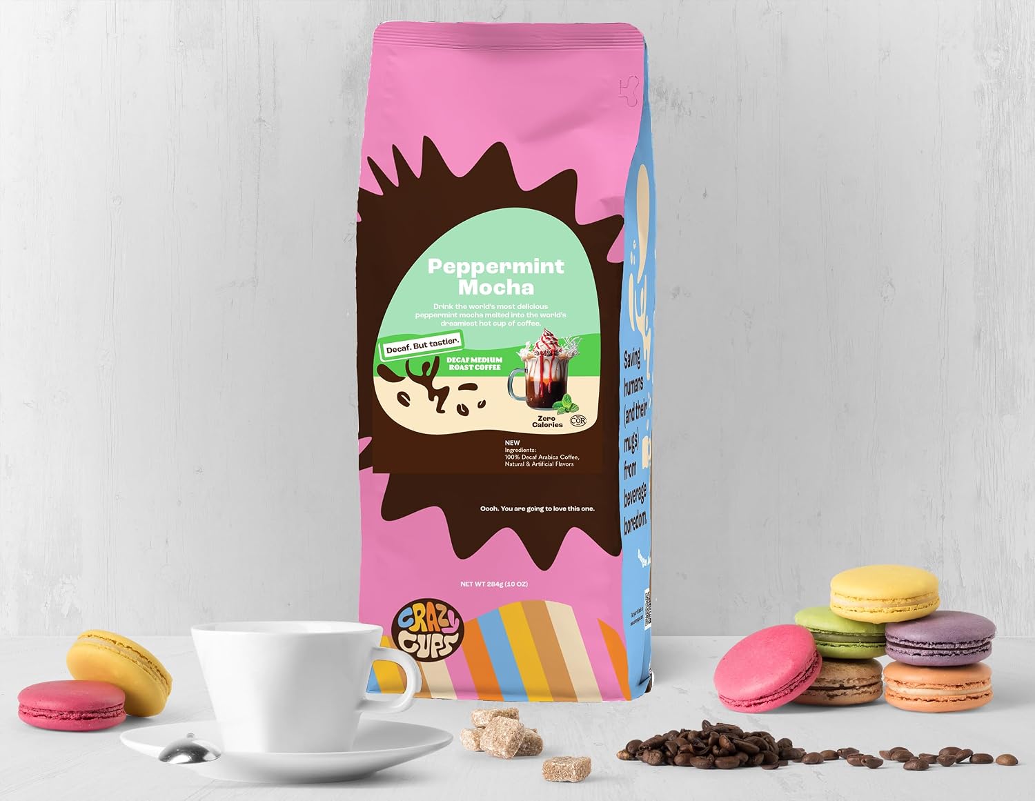 Crazy Cups Flavored Ground Coffee, Cinnamon French Toast, in 10 oz Bag, For Brewing Flavored Hot or Iced Coffee