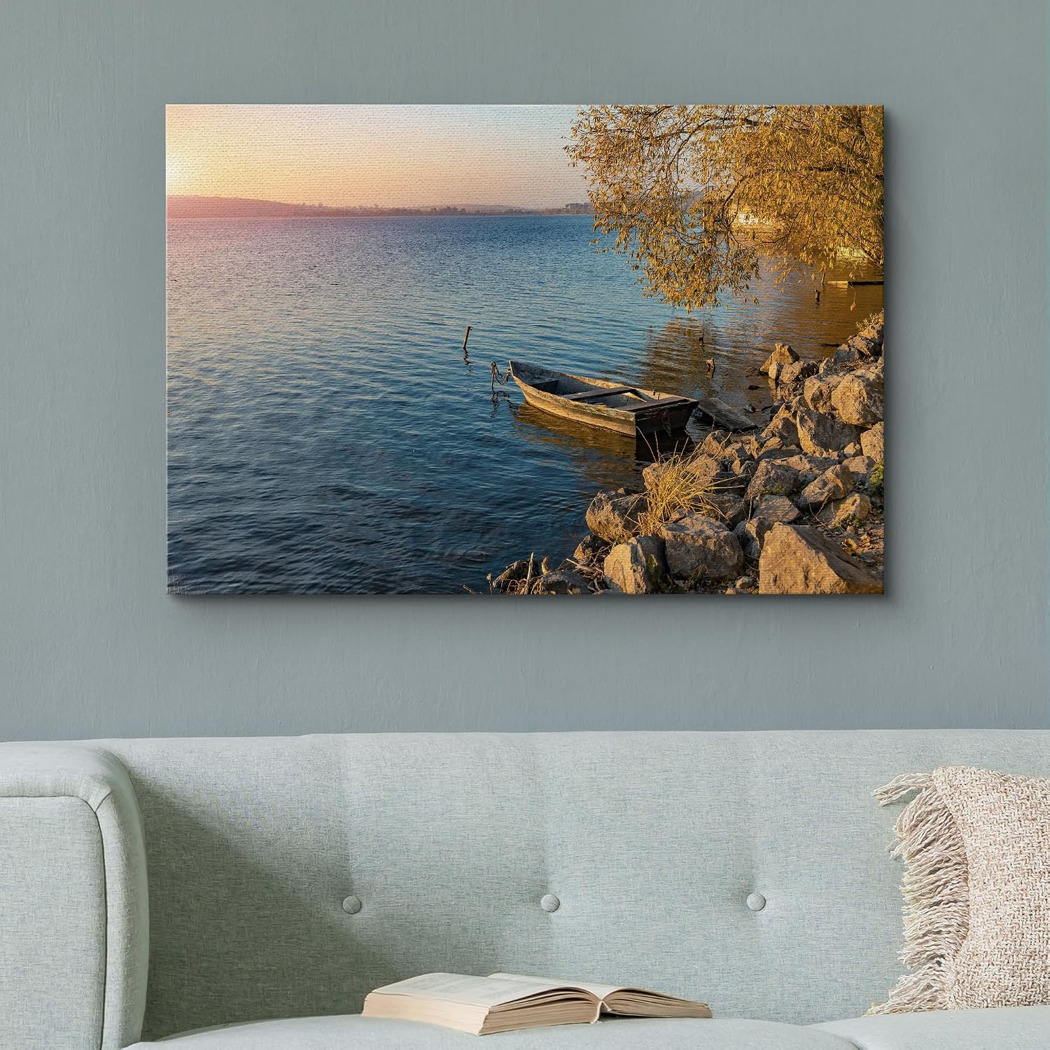 wall26 Canvas Print Wall Art Gran Canal with Basilica Santa Maria in Venice, Italy Nature Wilderness Photography Modern Art Scenic Colorful Multicolor for Living Room, Bedroom, Office - 12"x18"
