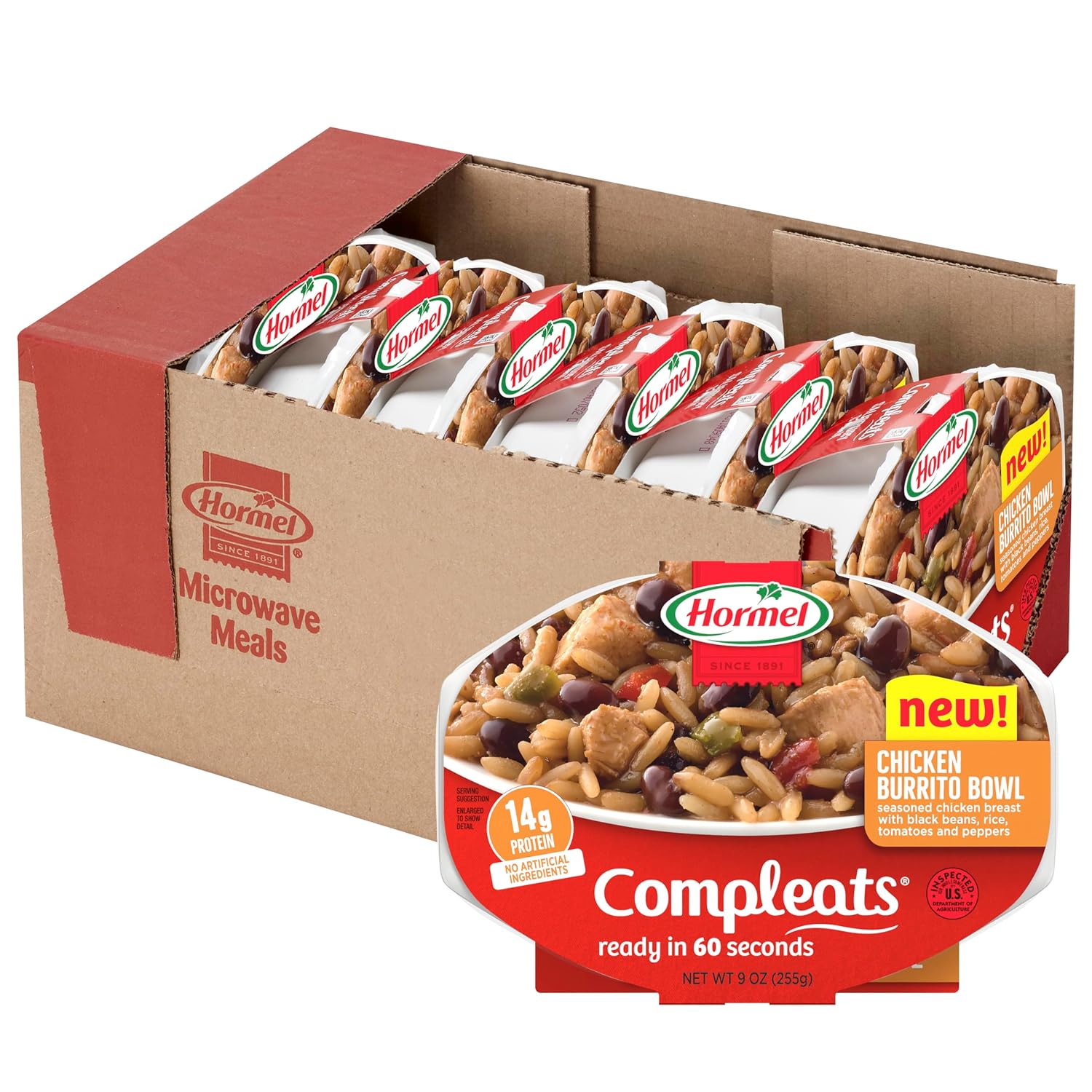 HORMEL COMPLEATS Chicken Alfredo Microwave Tray, 10 oz. (6 Pack)