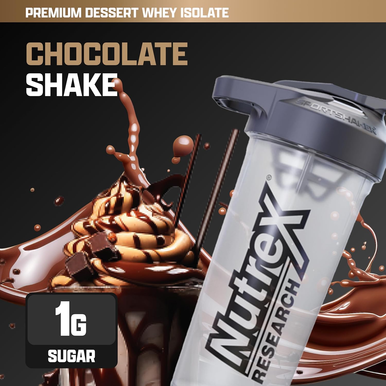 Nutrex Research IsoFit Chocolate Whey Isolate Protein Powder 100% Whey Protein Isolate | Muscle Recovery, Naturally High EAAs | Fast Absorbing, Easy Digestion | (Chocolate Shake 2lbs 30 Servings)