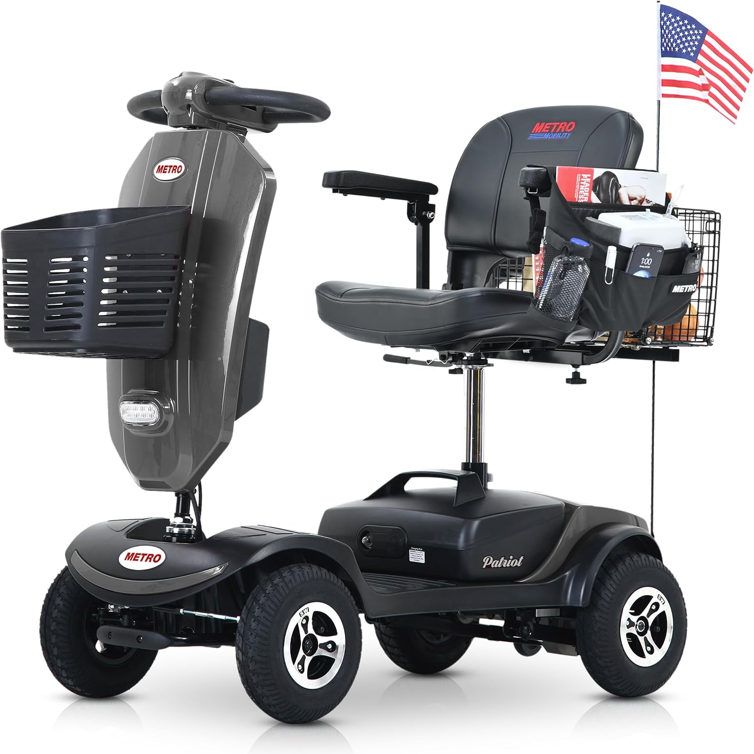 MetroMobility 15-25Miles 330lbs Electric Mobility Scooters for Seniors Blue