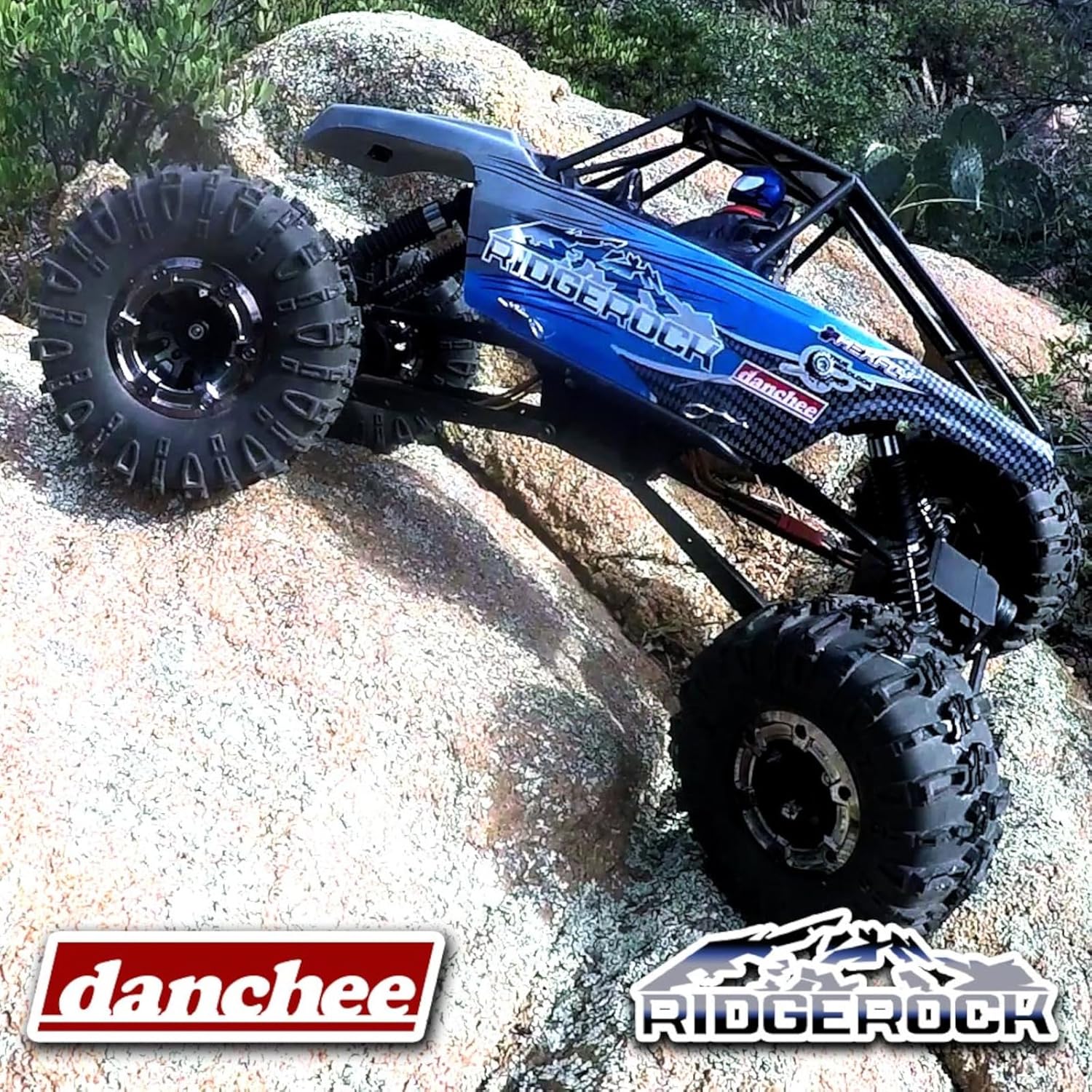 Redcat Racing Danchee Ridgerock 1/10 Scale 4WD Electric RC Rock Crawler – RC Truck RTR with 2.4GHz Radio, Dual Motors, 4-Wheel Steering