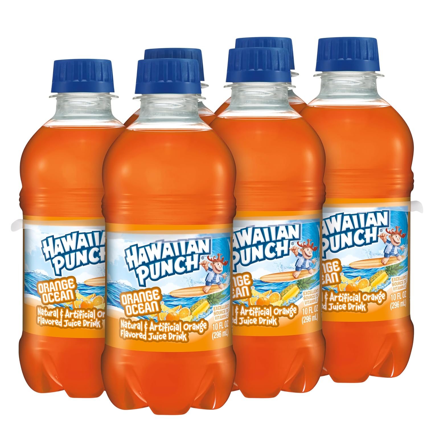 Hawaiian Punch Polar Blast Fruit Juice Drink, 10 Fl Oz Bottles, 24 Count (4 Packs Of 6), Ready-to-drink, On-the-go, Caffeine-free, Carbonation-free, Gluten-free, Excellent Source Of Vitamin C