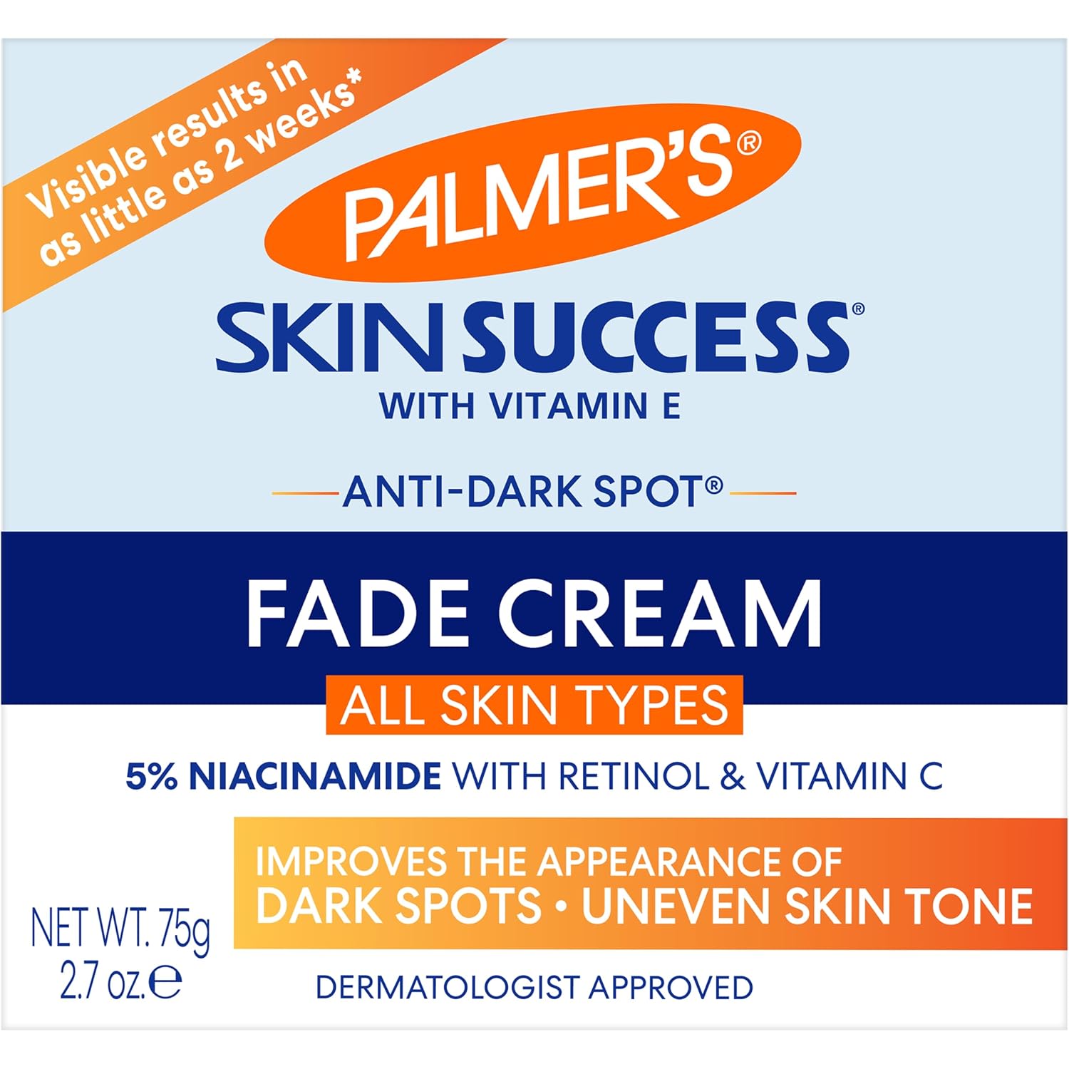 Palmer's Anti Dark Spot Face Cream with Vitamin E & Niacinamide (2.7 Oz) | Fade Cream Helps Reduce Dark Spots and Age Spots