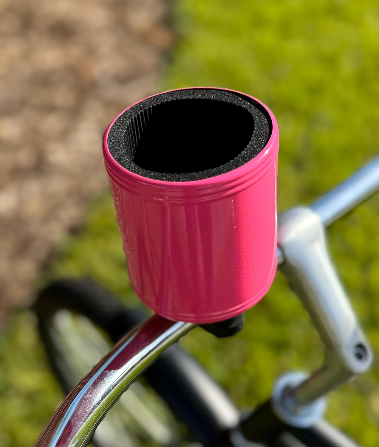 Kroozie 2.0 Bicycle Cup Holder - The Ultimate Bike Cup Holder for Beach Cruisers, E-Bikes, Scooters, Strollers – A premium stainless steel handlebar drink holder that lasts