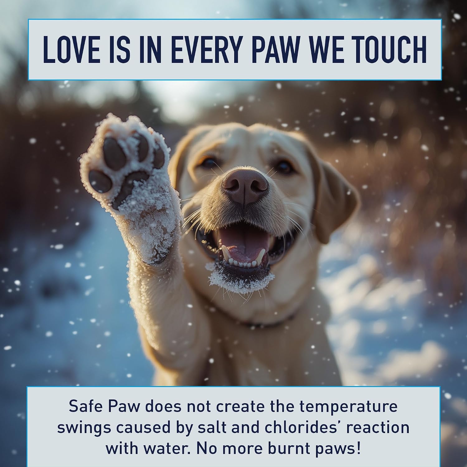Safe Paw Pet-Safe Ice Melt, Salt & Chloride-Free Deicer, 35 Lbs | Non-Corrosive, Dog-Friendly Snow Melter for Concrete, Wood Decks