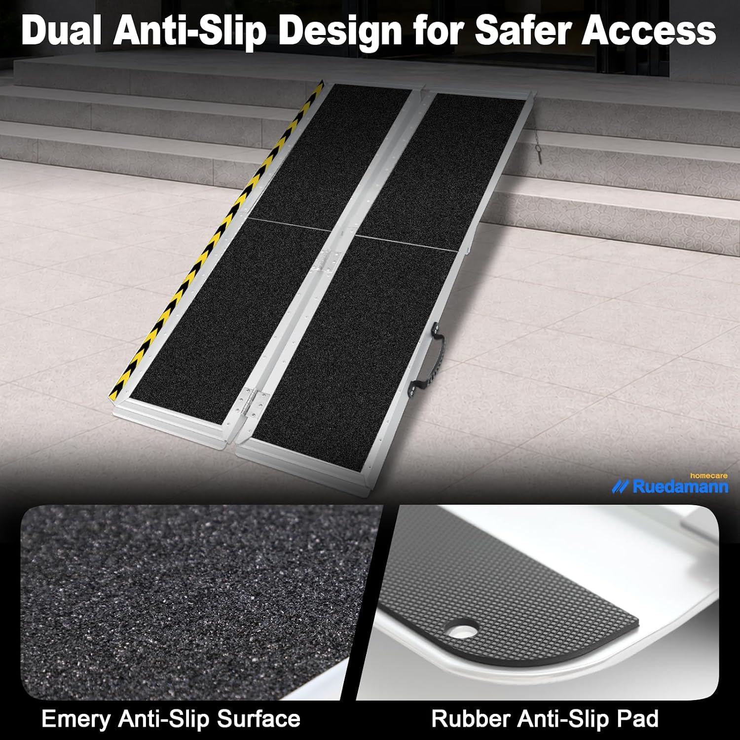 Ruedamann 2 FT Portable Wheelchair Ramp, 30" Wide