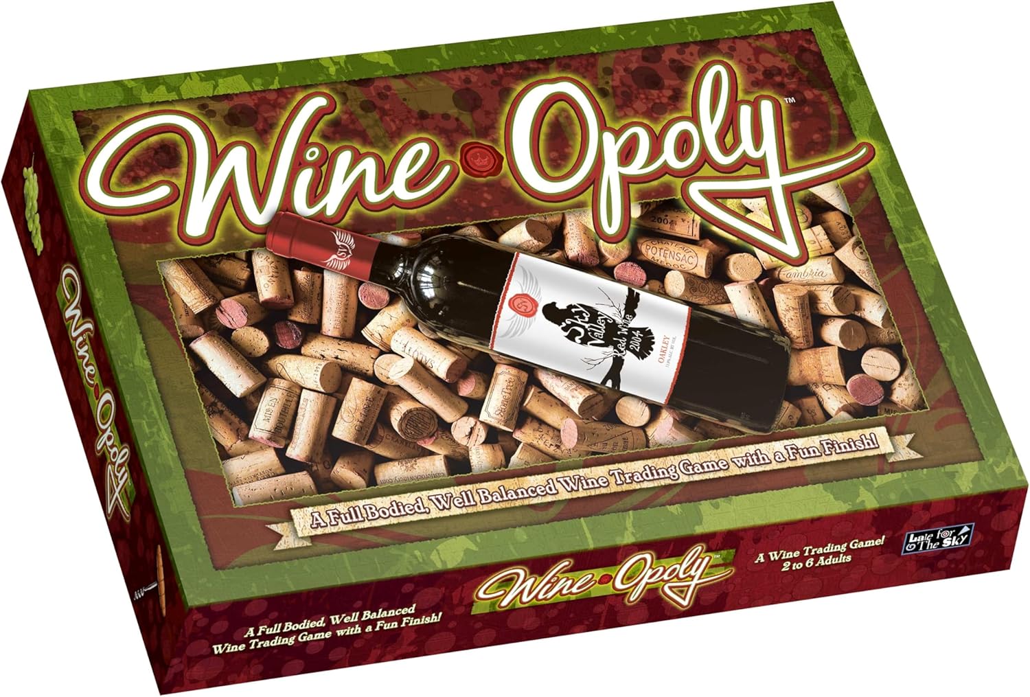 Late for the Sky Wine-Opoly Board Game – Wine Lovers Party and Family Strategy, Property Trading Fun for Adults and Teens, 2–6 Players
