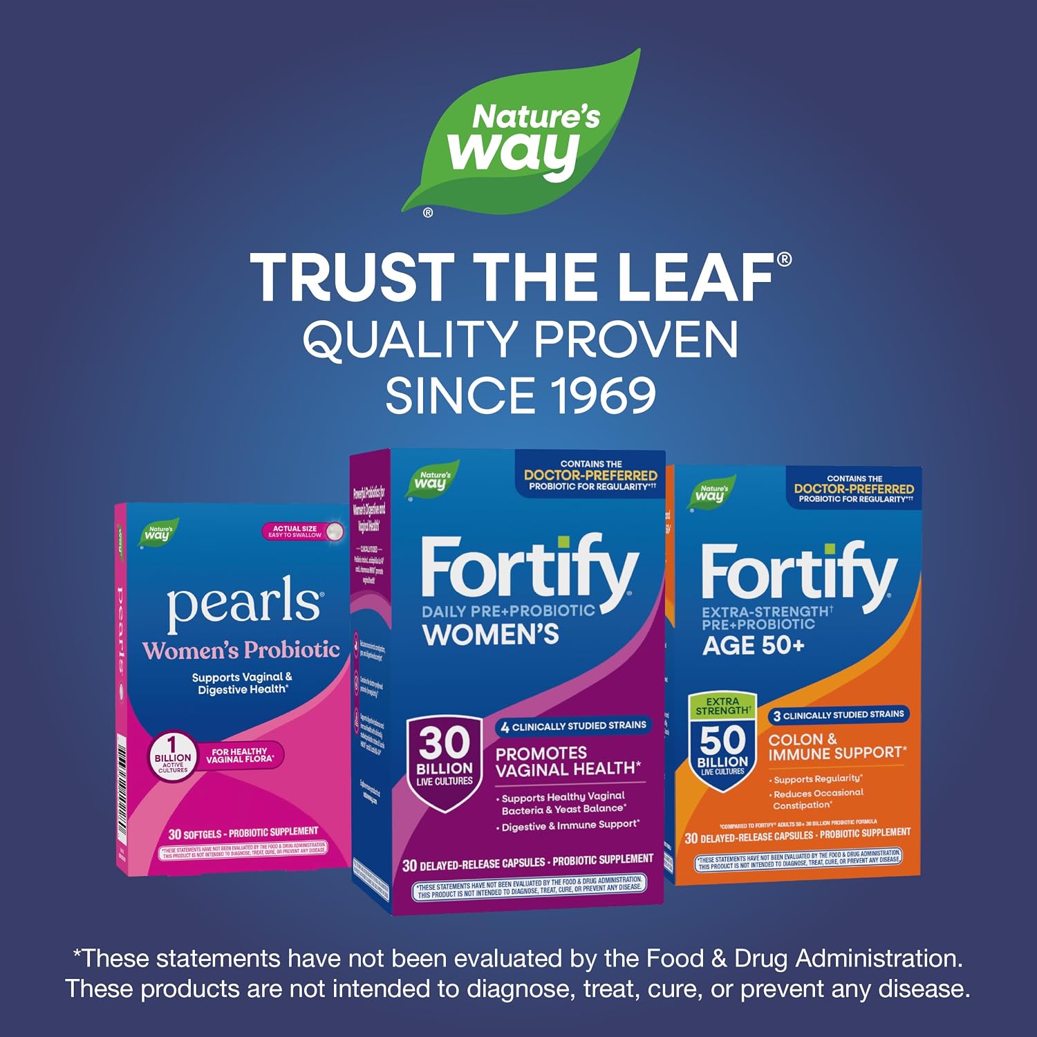Nature's Way Fortify Women’s Probiotic 30 Billion CFU, 30 ct | Daily Multi-Strain Probiotic for Digestive, Vaginal, and Immune Support*