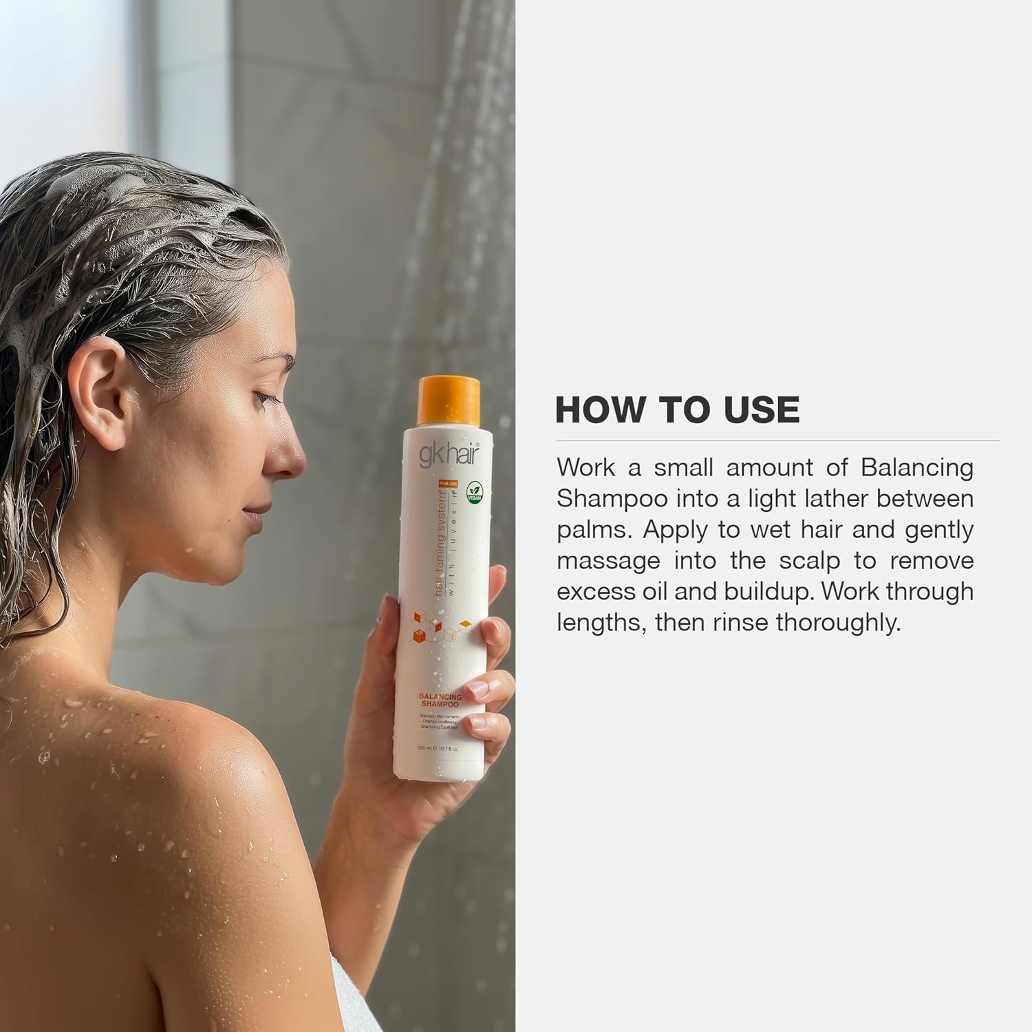 GK HAIR Anti-Dandruff Shampoo Leaving Your Scalp Refreshed and Hair Soft, Smooth – Sulfate-Free Shampoo for Dry Damaged Hair for Men and Women 8.5 Fl Oz