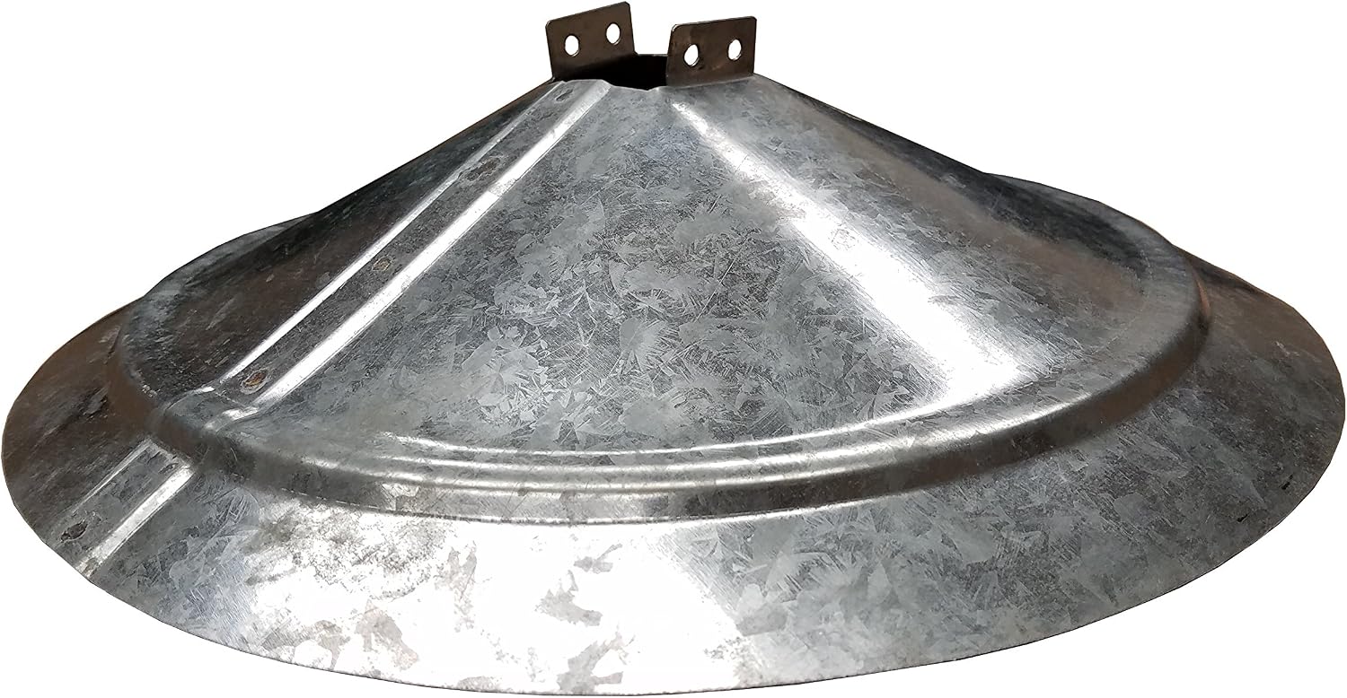 BOSS Buck Varmint Funnels Durable Lightweight Galvanized Steel Protective Squirrel Funnels with Self Tapping Screws for Game Feeder, Set of 3