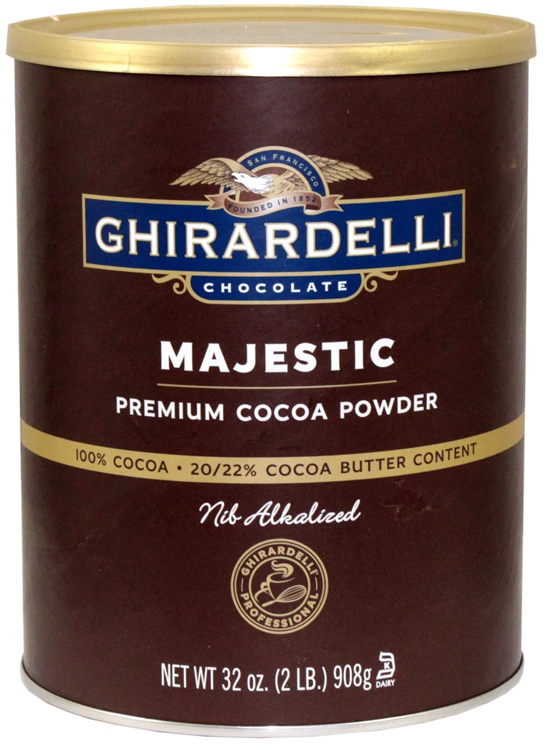 Ghirardelli Majestic Premium Cocoa Powder, 2 Pound -- 6 per case.