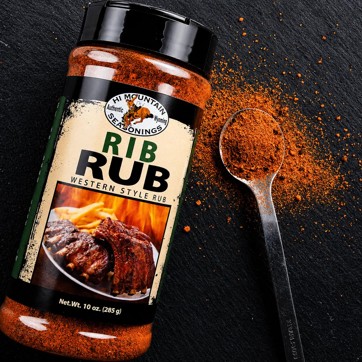 Hi Mountain | GARLIC PEPPER RUB | Meat Seasoning | 11 oz | Garlic pepper seasoning for beef, pork, venison, deer, elk, chicken, burgers, and vegetables