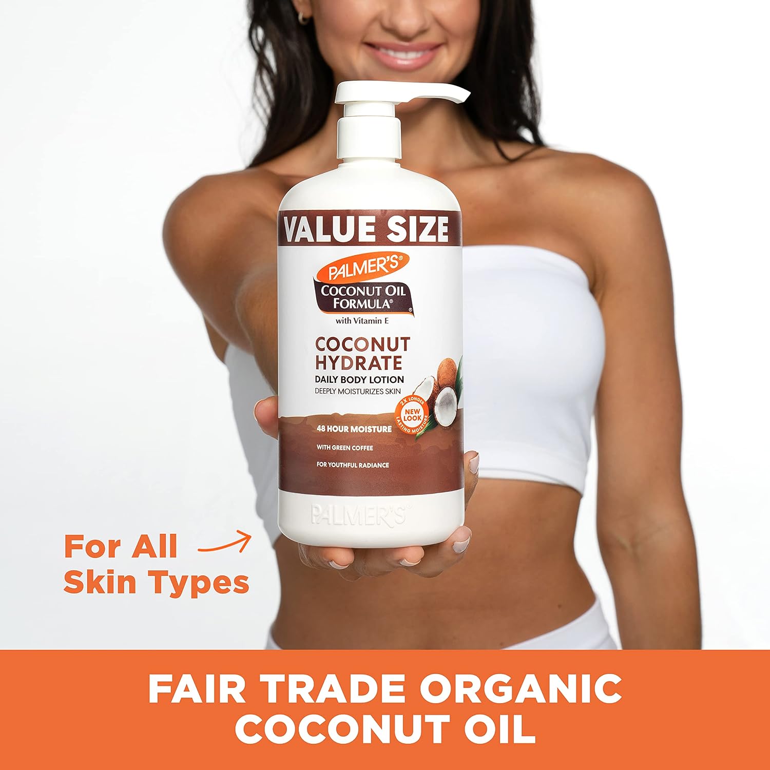 Palmer's Coconut Oil Formula Body Lotion for Dry Skin (13.5 Fl Oz) | A hydrating hand and body moisturizer with Green Coffee Extract and Vitamin E for 48 hour moisture and radiant skin