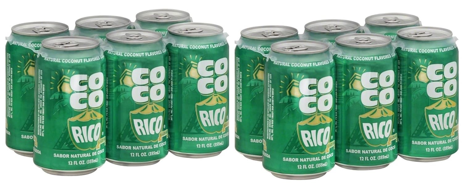 Coco Rico Coconut Soda (Pack of 6),12 Fl Oz / 355 ml Can